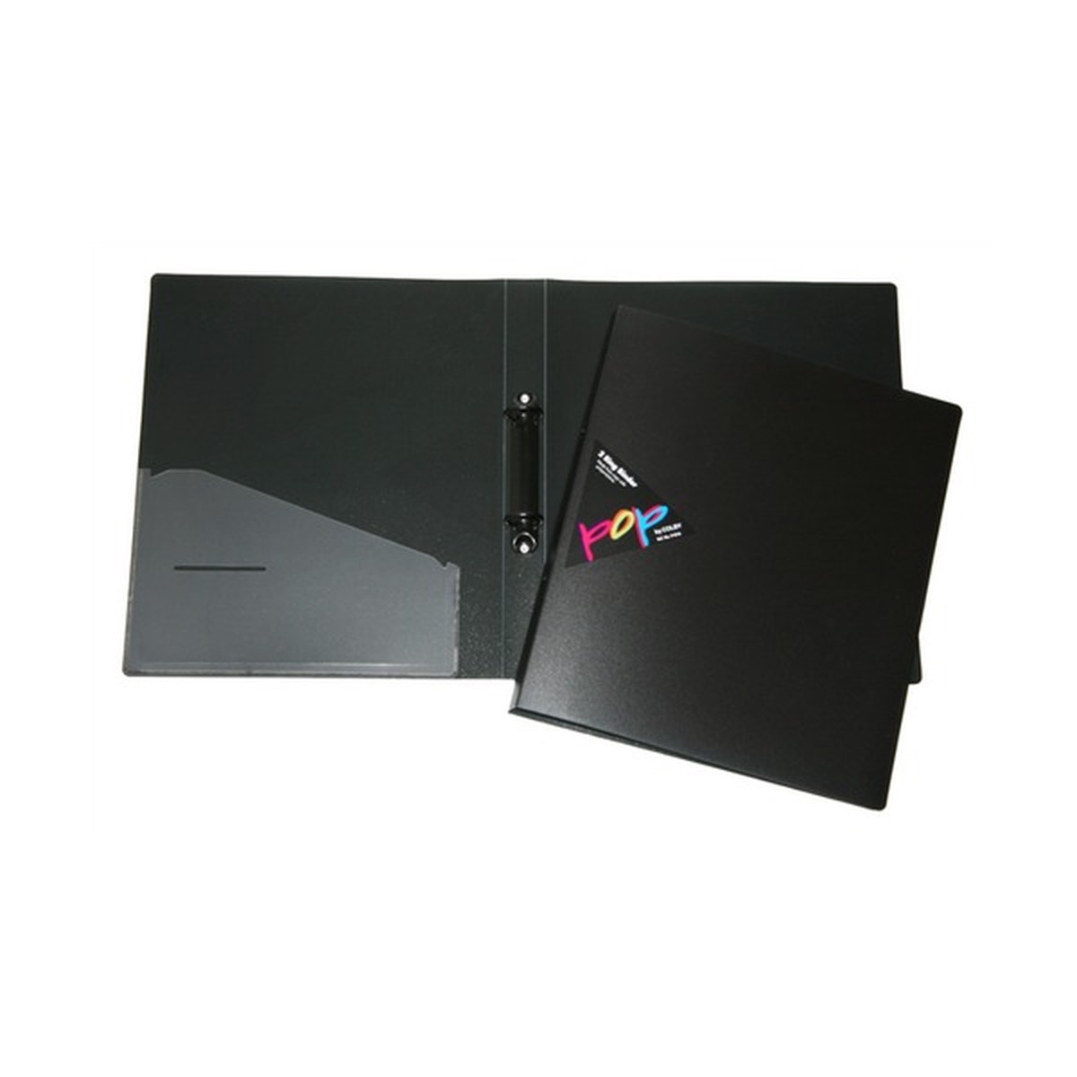 Pop A4 20 Ring Binder Translucent Black