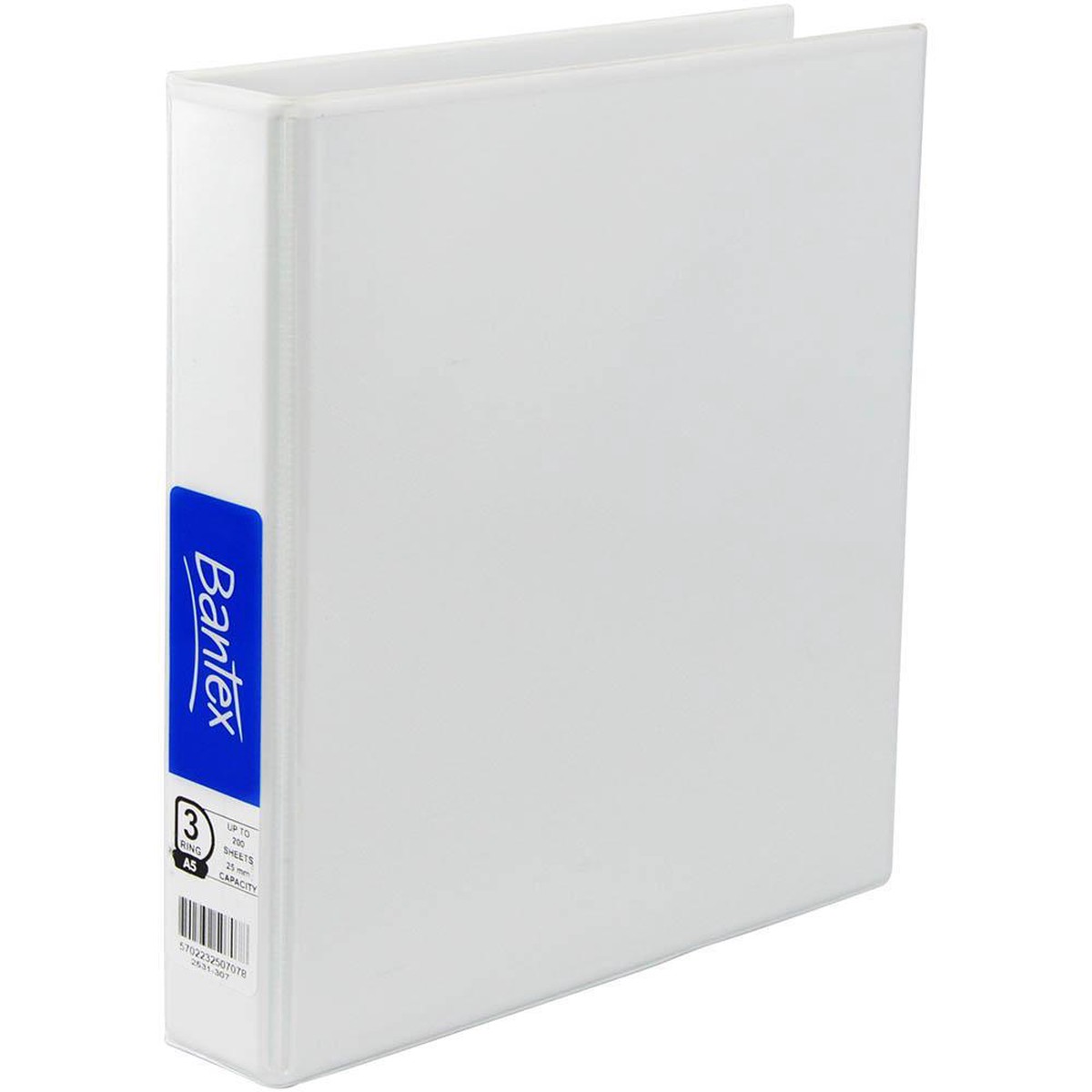 Bantex Insert Ring Binder Folder 3D 25mm A5 White