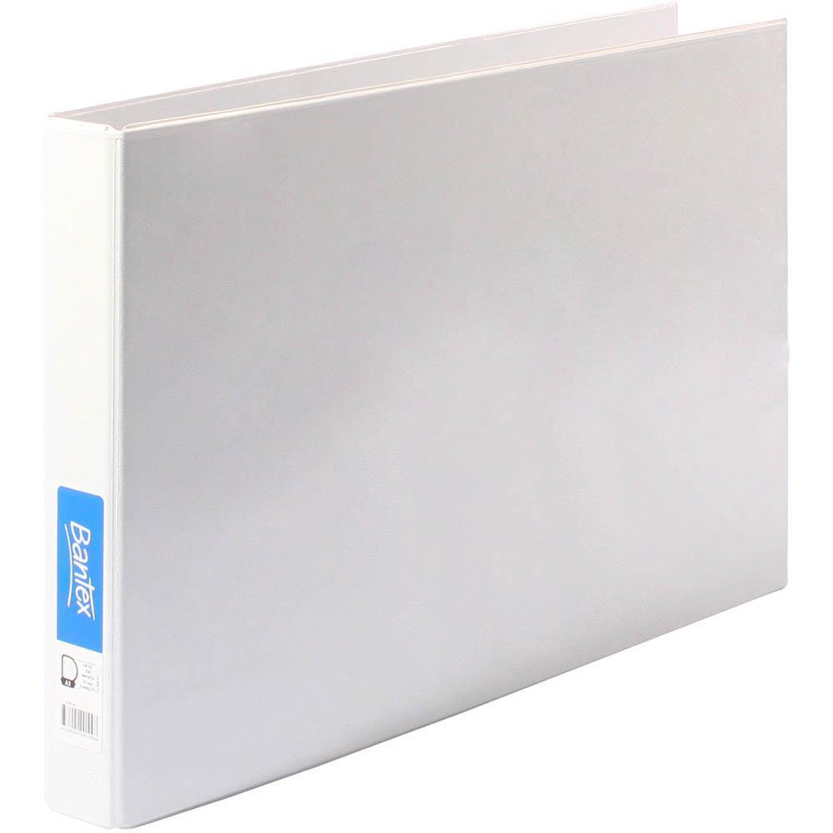 Bantex PP Insert Ring Binder Landscape 3D 25mm A3 White