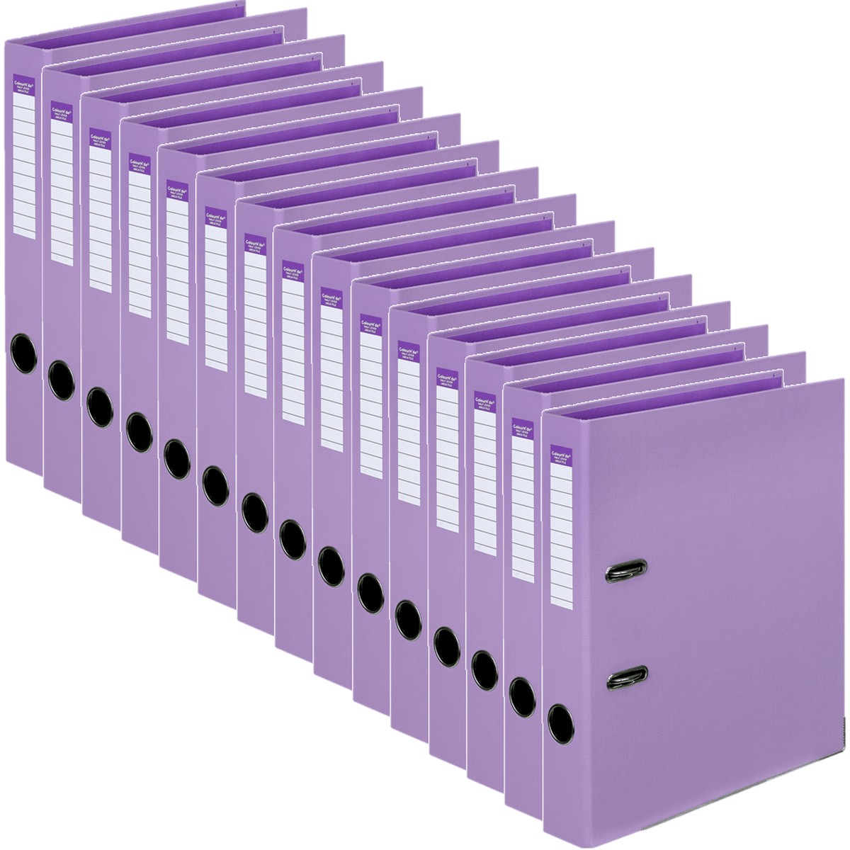 Colourhide Half Lever Arch File Folder A4 Purple Pack 15