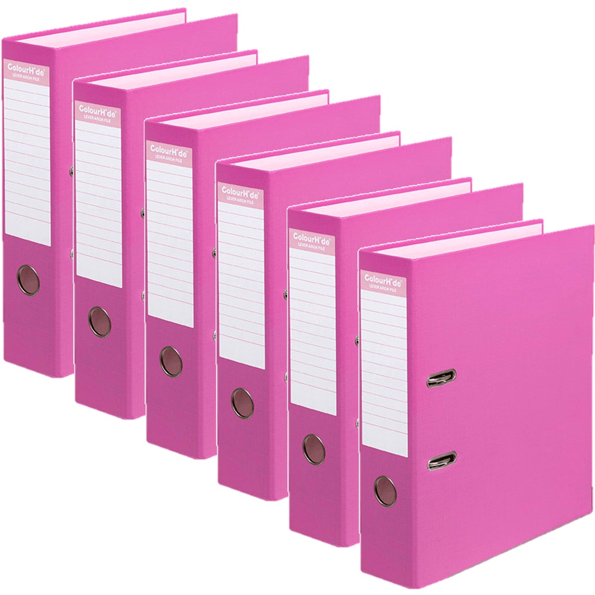 Colourhide Lever Arch File Folder A4 Cassis Pink Pack 6
