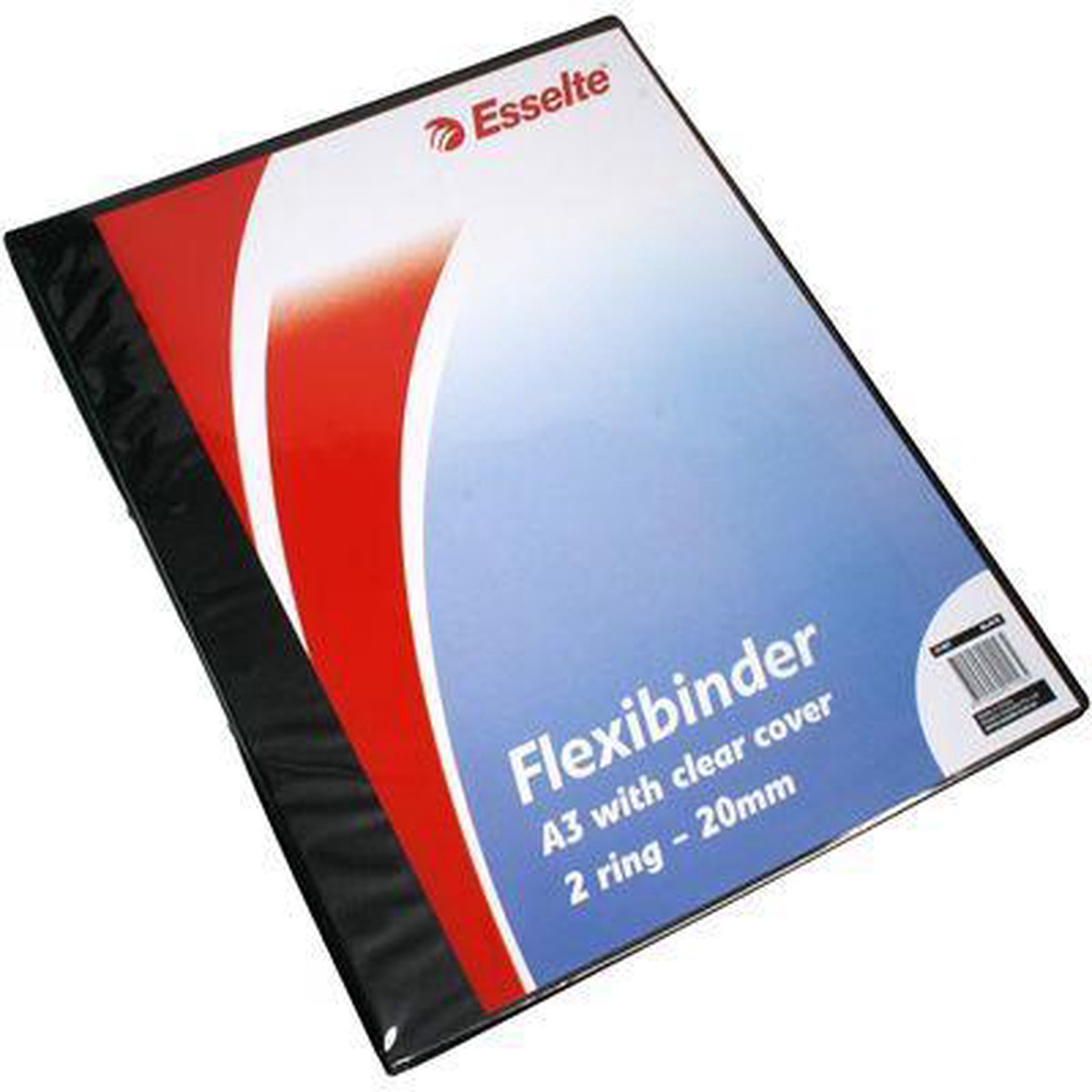 Esselte Flexibinder 4 Ring 20Mm A3 Clear Cover Black