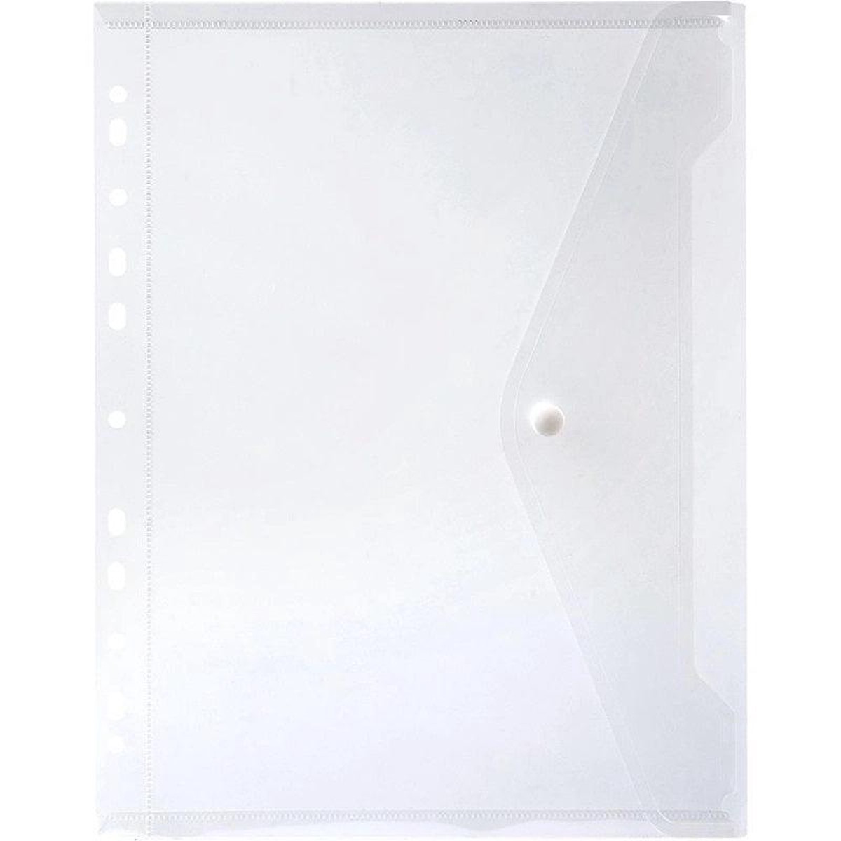 Marbig Binder Pocket With Button A4 Clear Pack 12