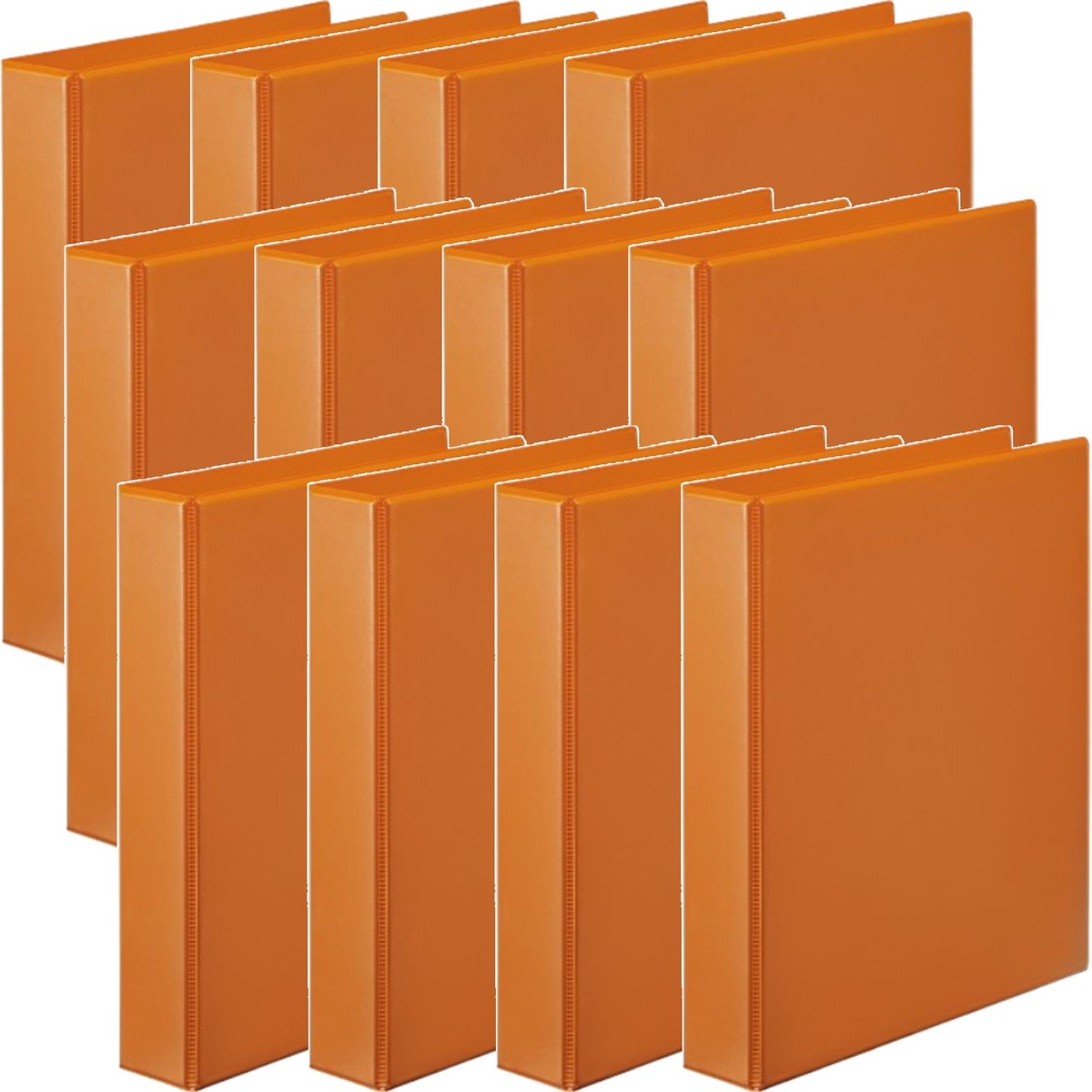 Marbig Clear View Insert Ring Binder Folder 2D 38mm A4 Orange Box 12
