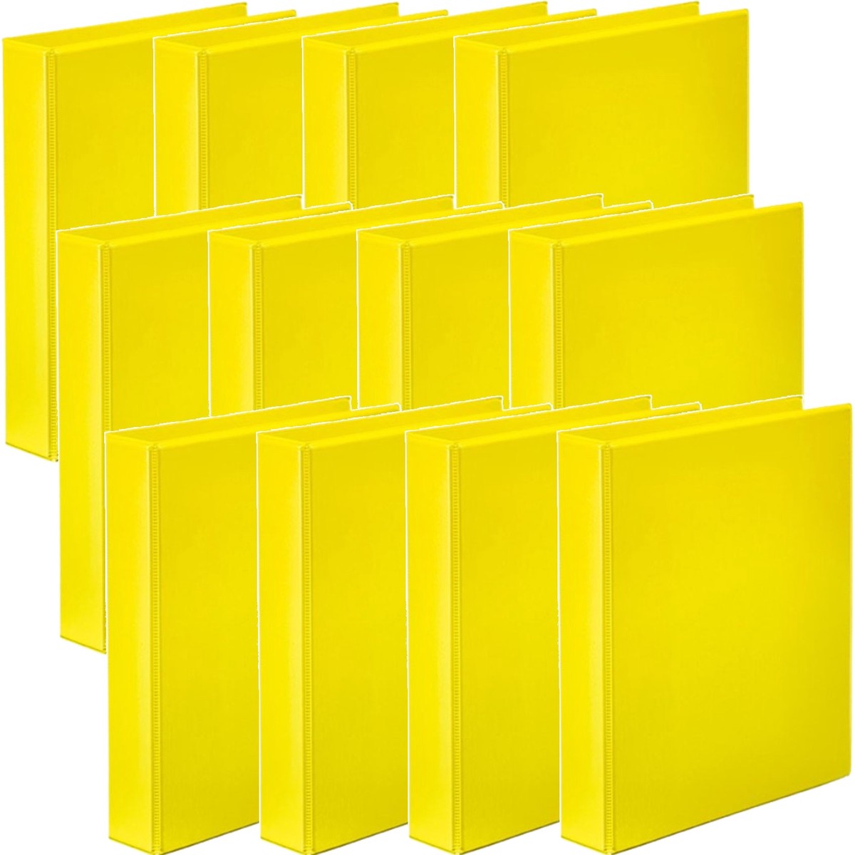 Marbig Clear View Insert Ring Binder Folder 2D 38mm A4 Yellow Box 12