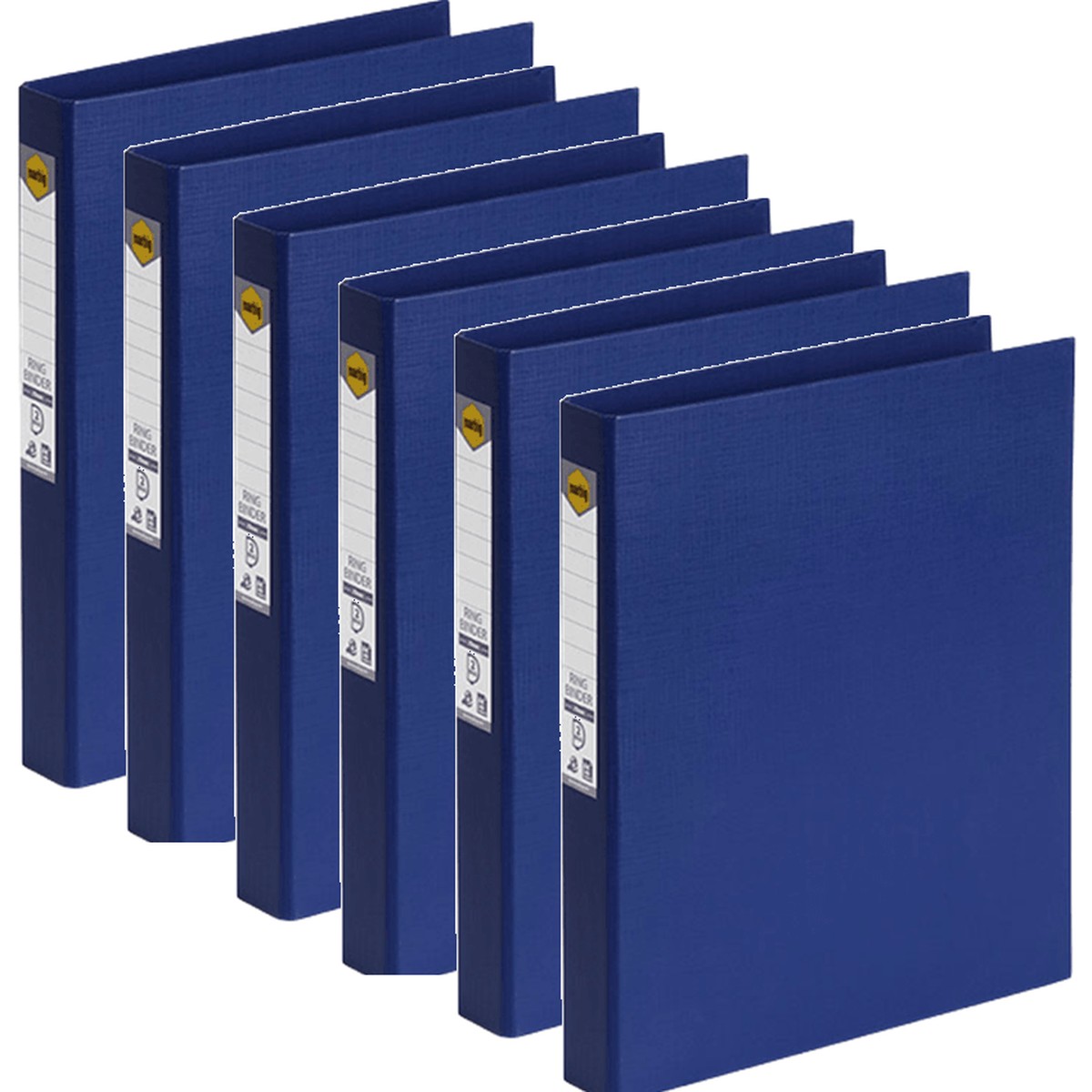 Marbig Ring Binder File Folder PE 25mm 2D A4 Blue Box 6