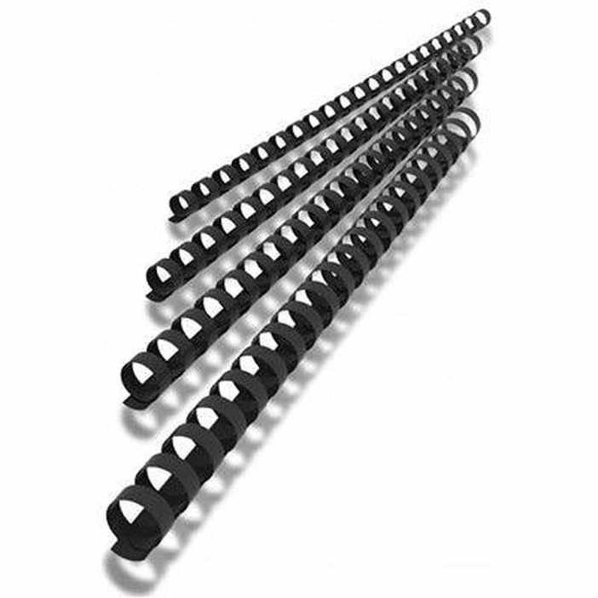 GBC Plastic Binding Comb Round 21 Loop 25mm A4 Black Pack 50