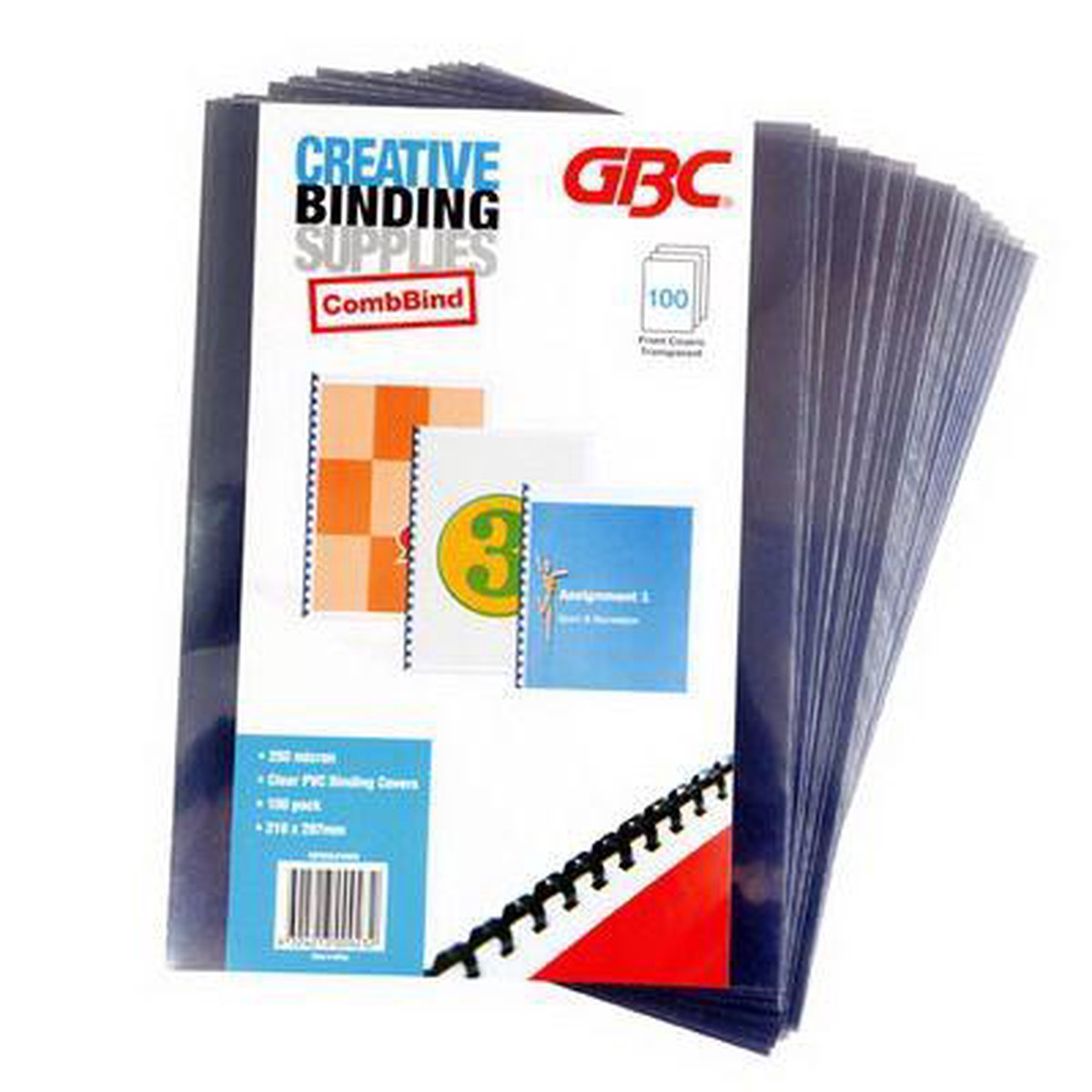 Gbc Creative Binding Cover 250 Micron A4 Clear Pack 100