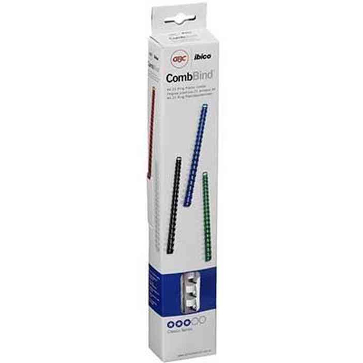 GBC Plastic Binding Comb Round 21 Loop 10mm A4 White Pack 25