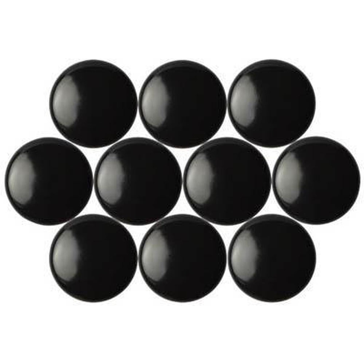 Quartet Magnetic Buttons 30mm Black Pack 10