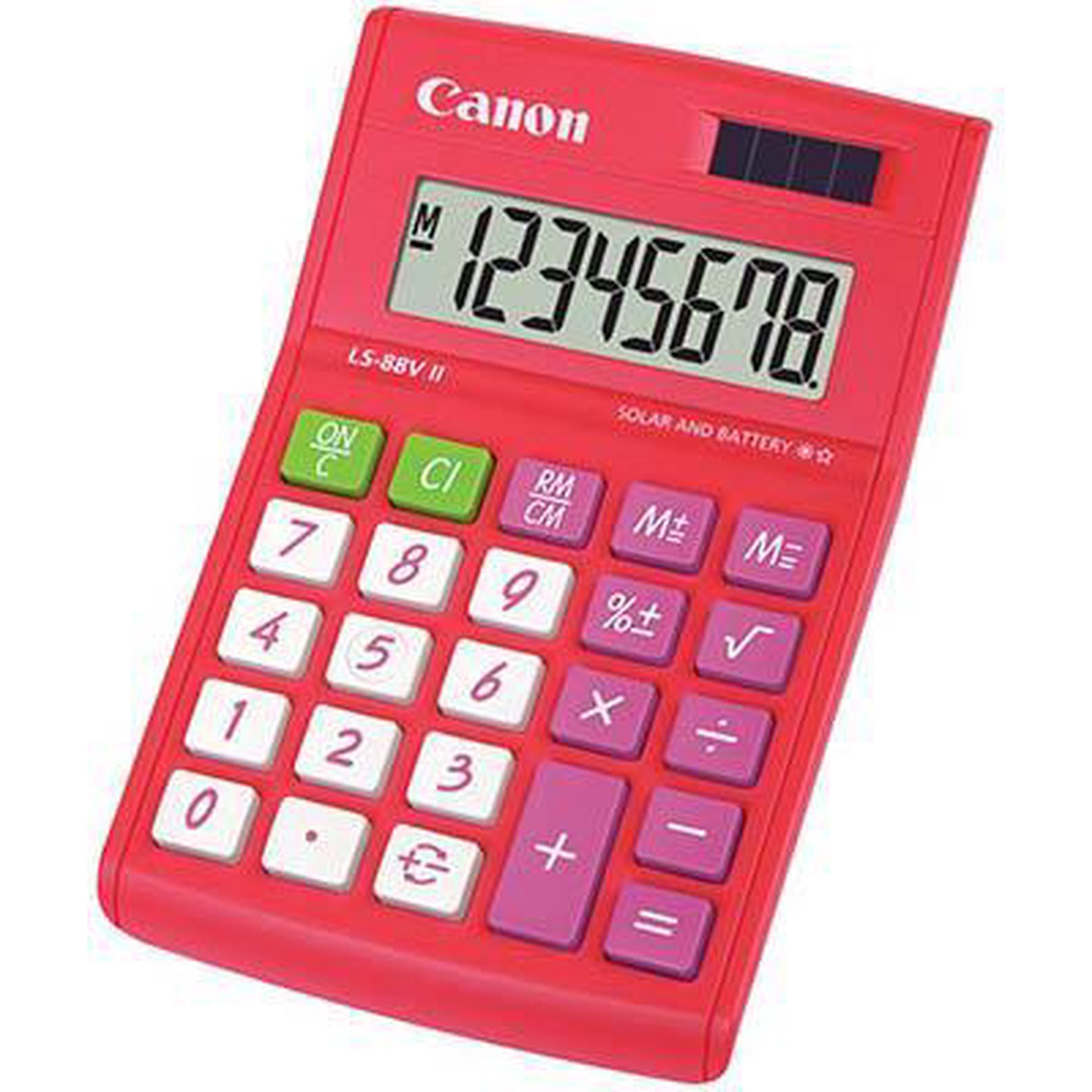 Canon Ls88Vii Mini Desktop Calculator Red