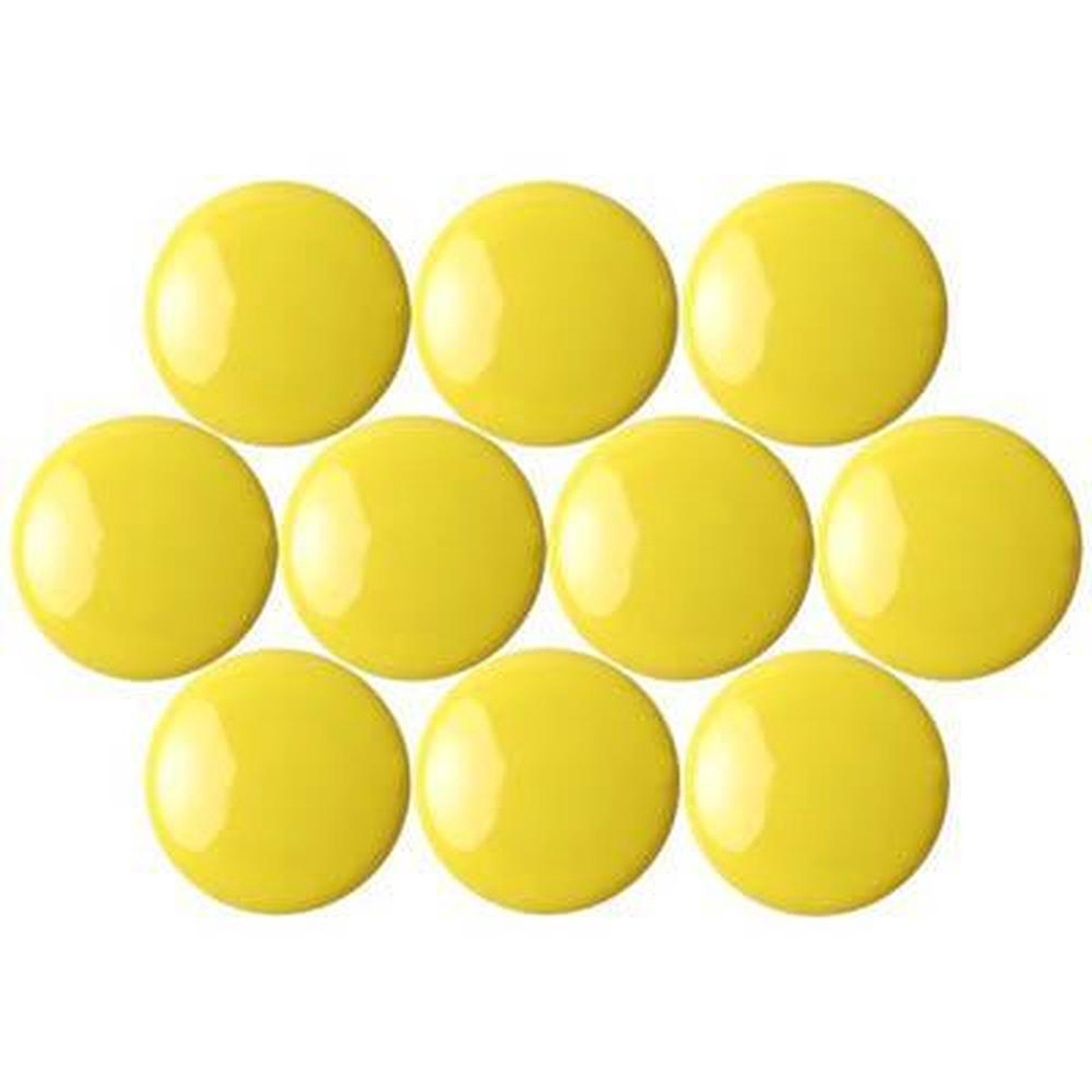 Quartet Magnetic Buttons 20mm Yellow Pack 10