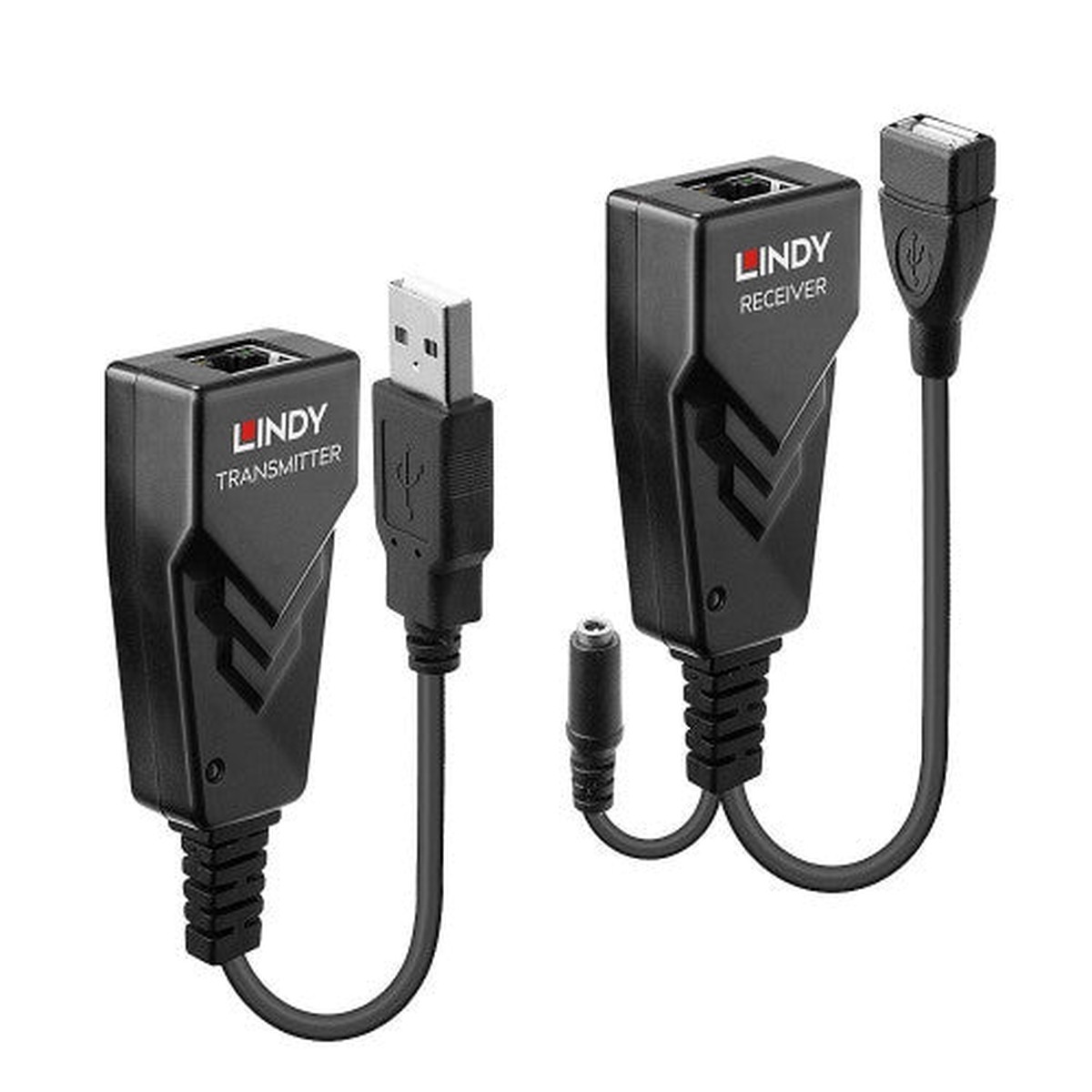 Lindy 100m Cat6 USB 2.0 Extender Black