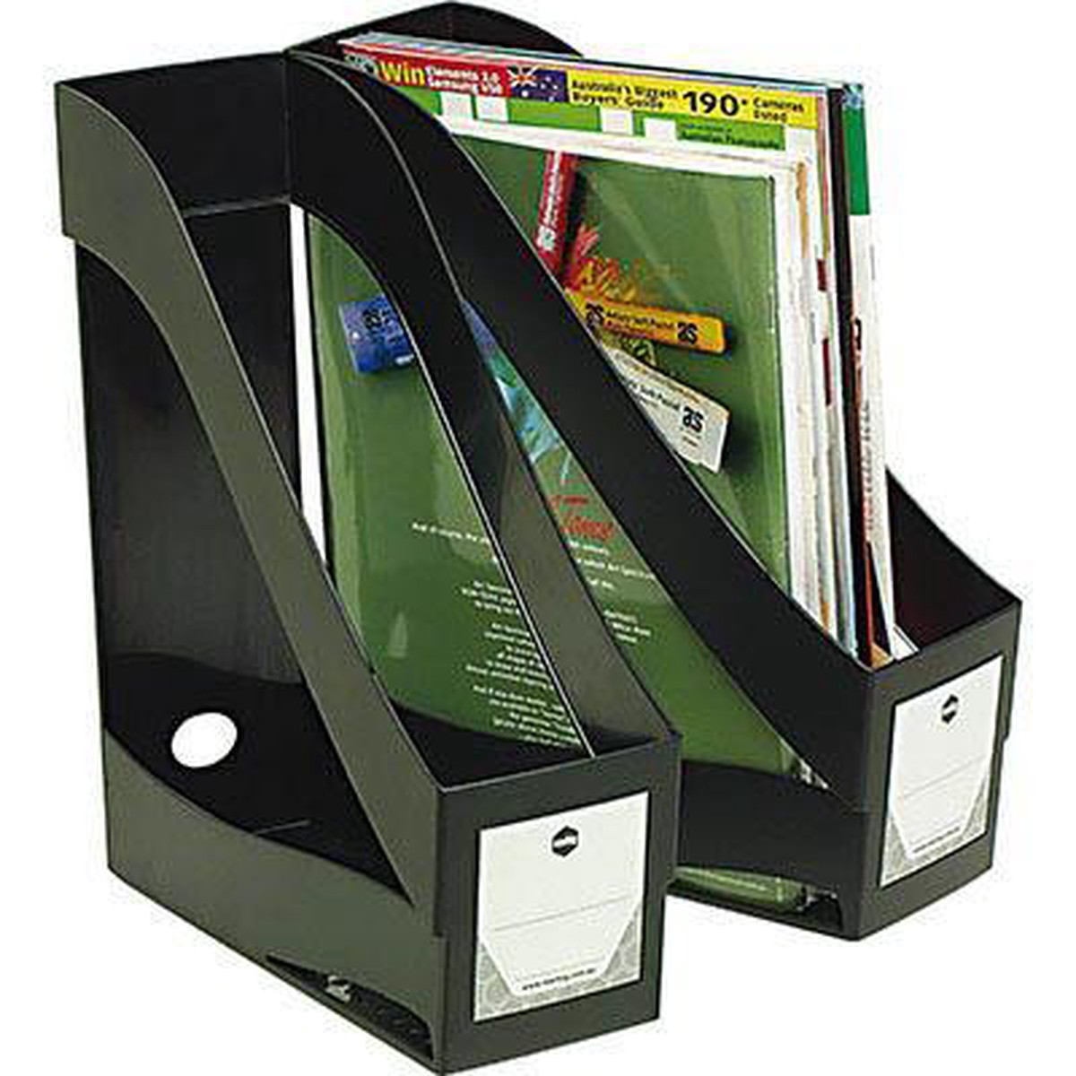 Marbig Enviro Magazine Holder Stacking Black