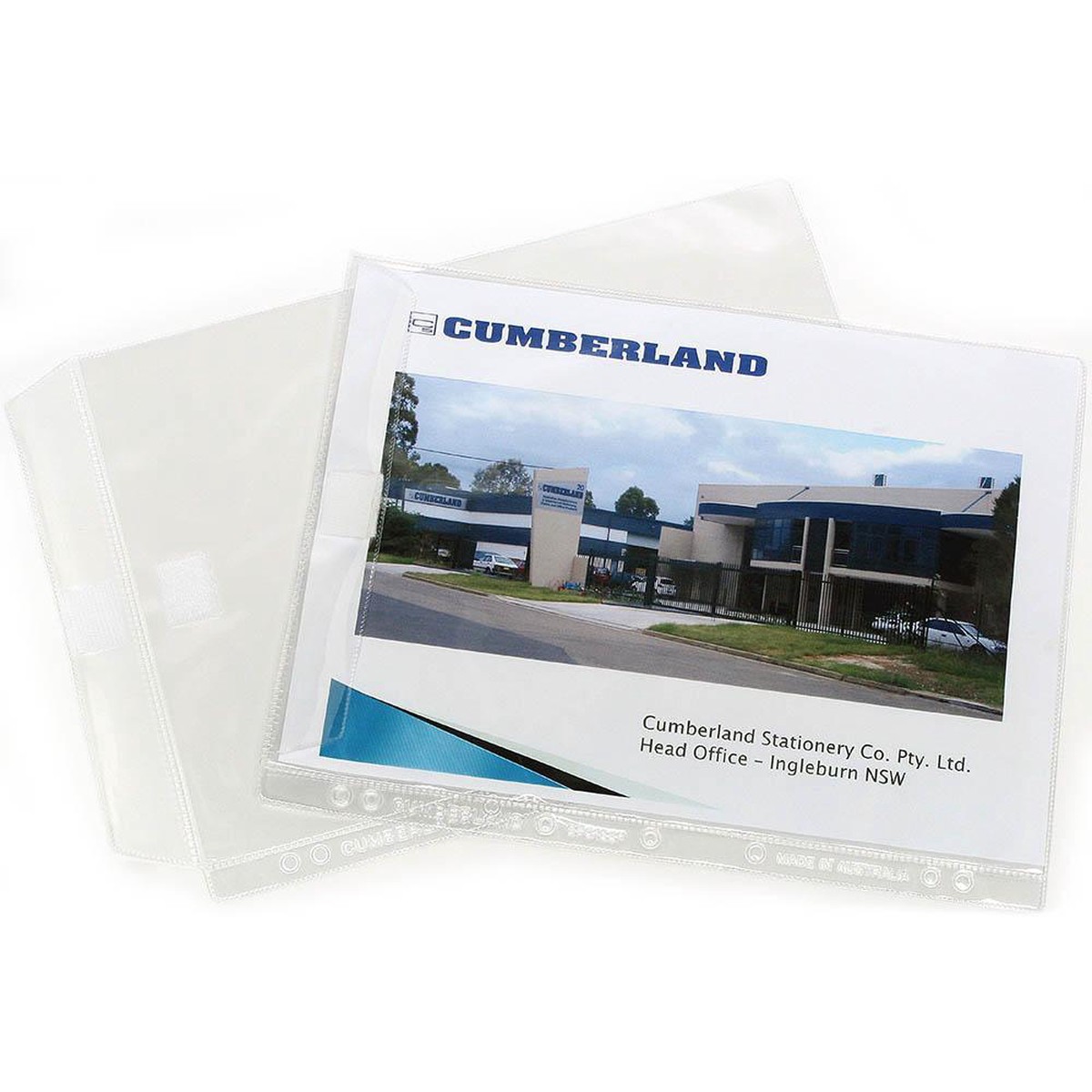 Cumberland Sheet Protector With Flap A4 Clear Pack 10
