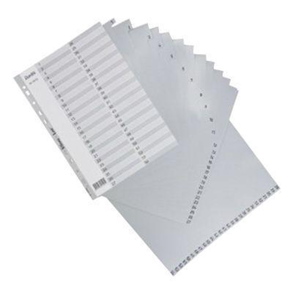 Bantex Pp Index Divider 1-54 Tab A4 Grey