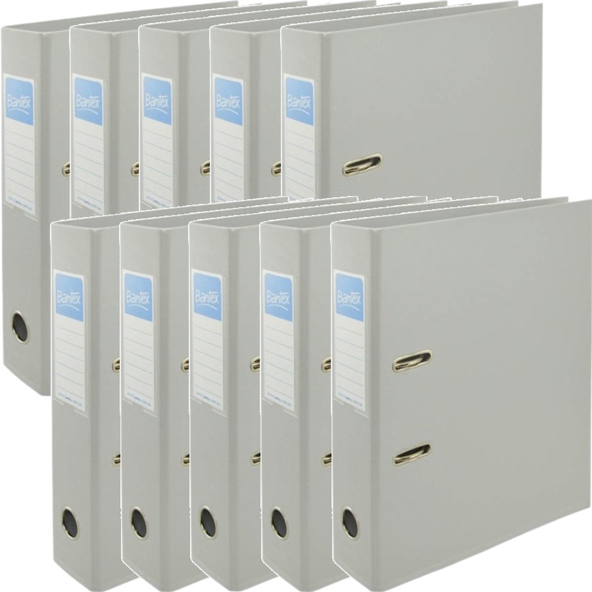 Bantex Lever Arch File Folder 70mm A4 Grey Box 10