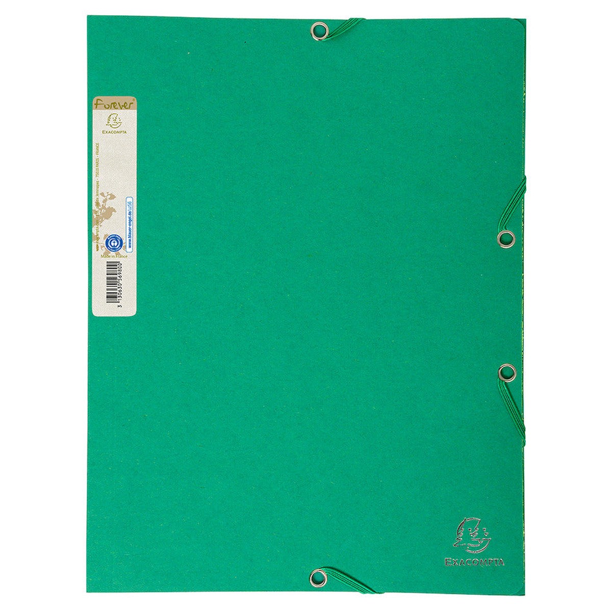 Exacompta Forever Folder 3 Flap Elastic A4 Green