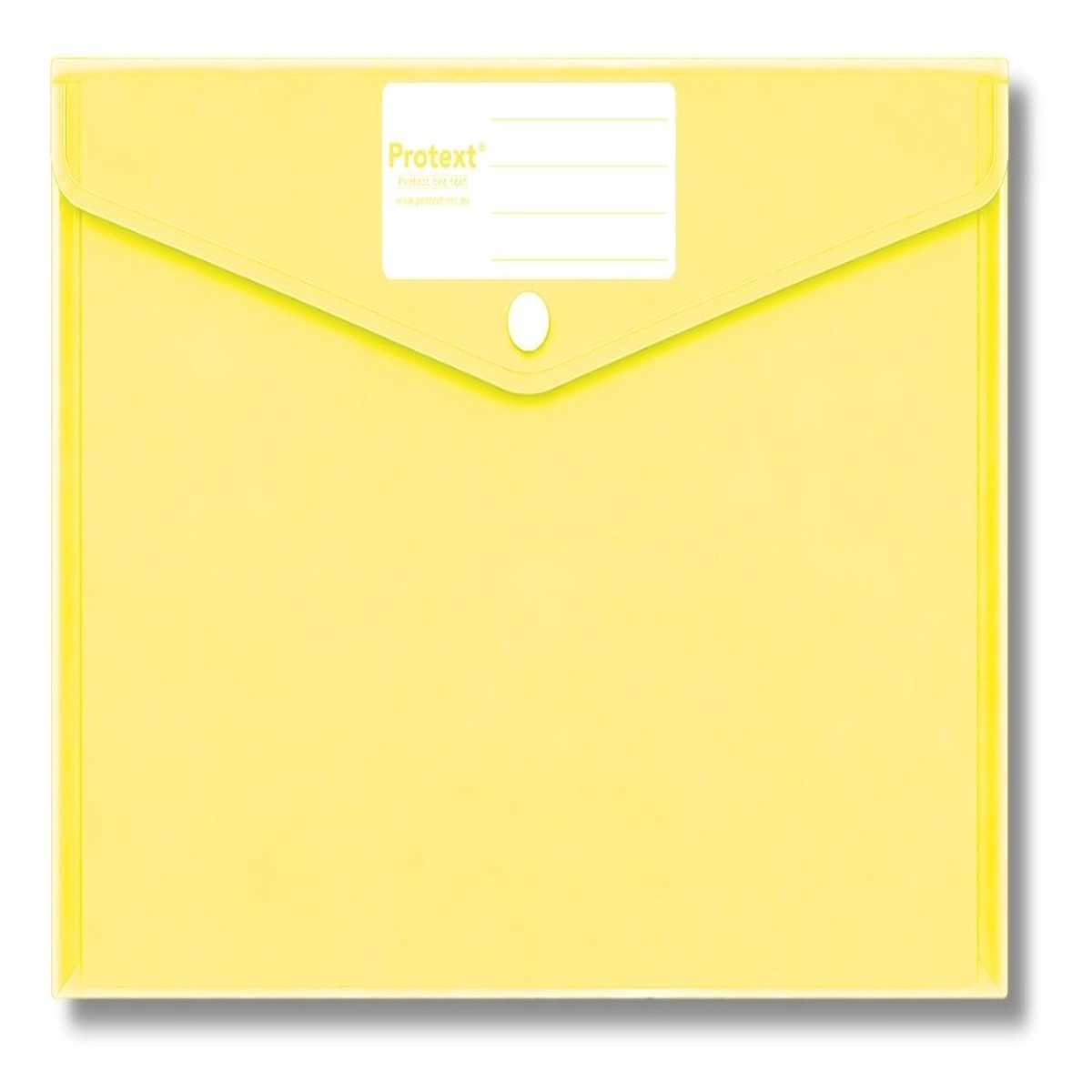 Protext Document Wallet A4 PP Button Closure Yellow Pack of 30