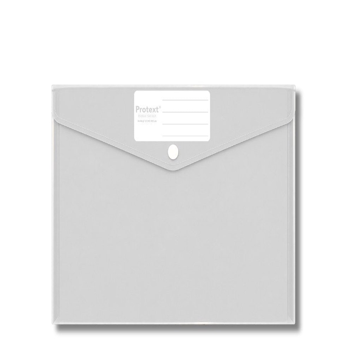 Protext Document Wallet A5 PP Button Closure Clear Pack of 100