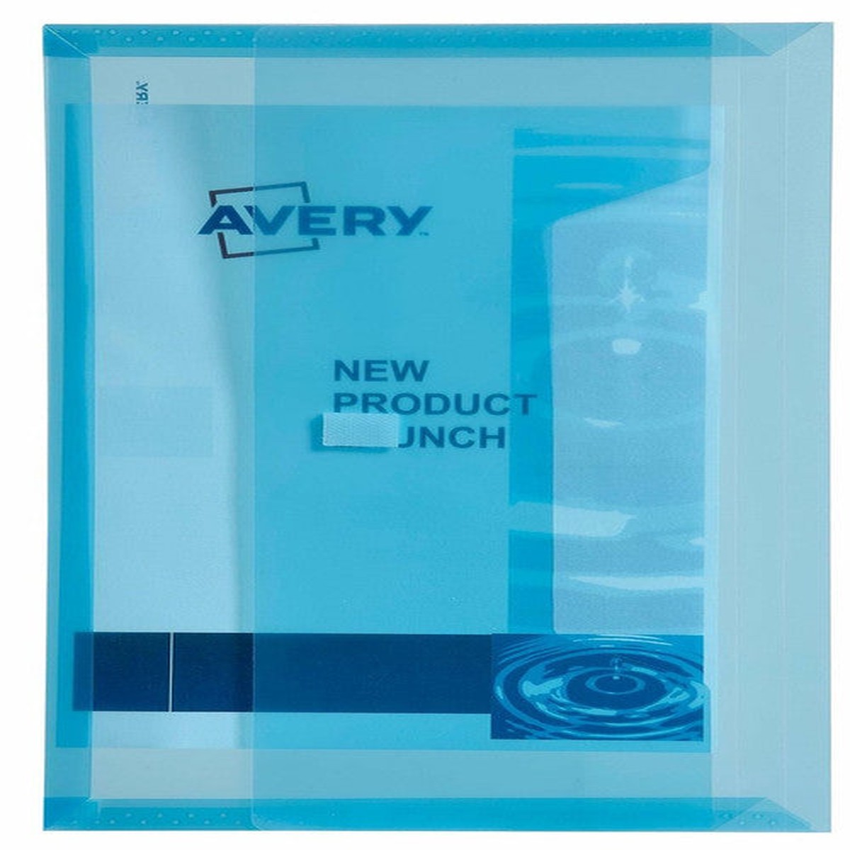 Avery Blue Transparent Document Wallet Foolscap 50 Sheets