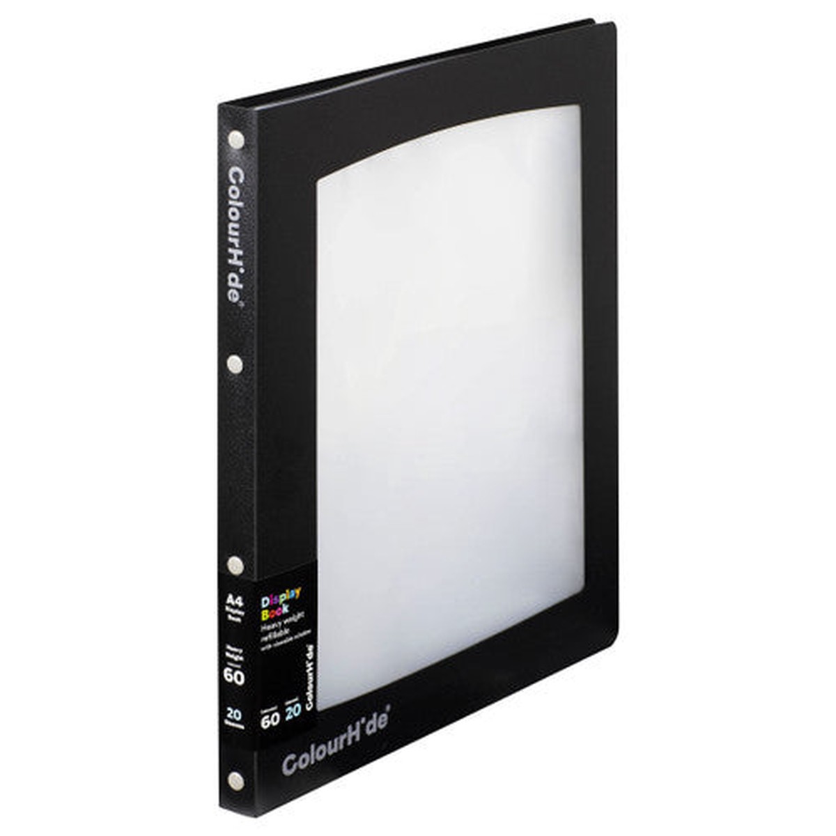 ColourHide Refillable Display Book Insert 20 Sheets Black Pack of 10
