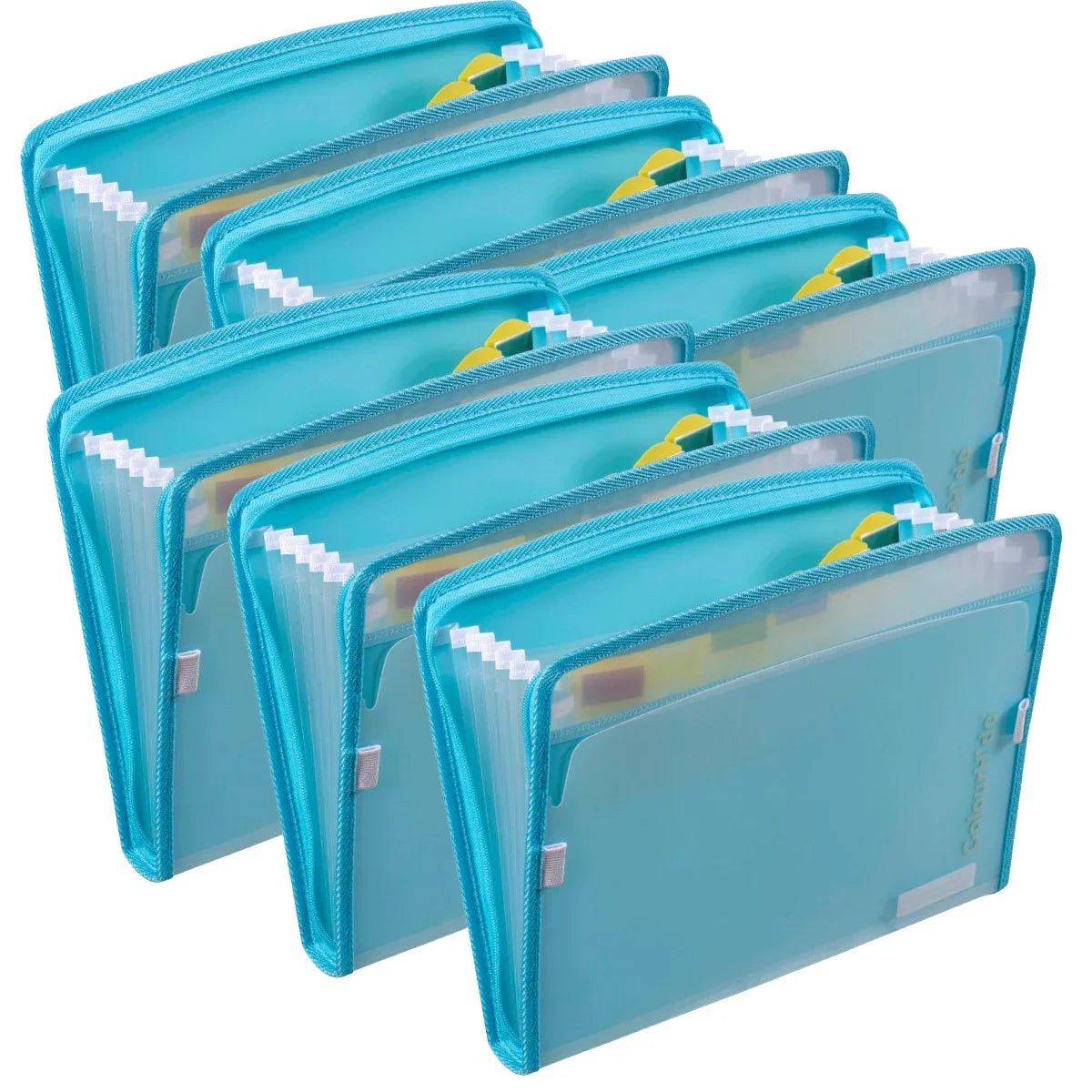 ColourHide Zip It Expanding File Sky Blue Pack 6