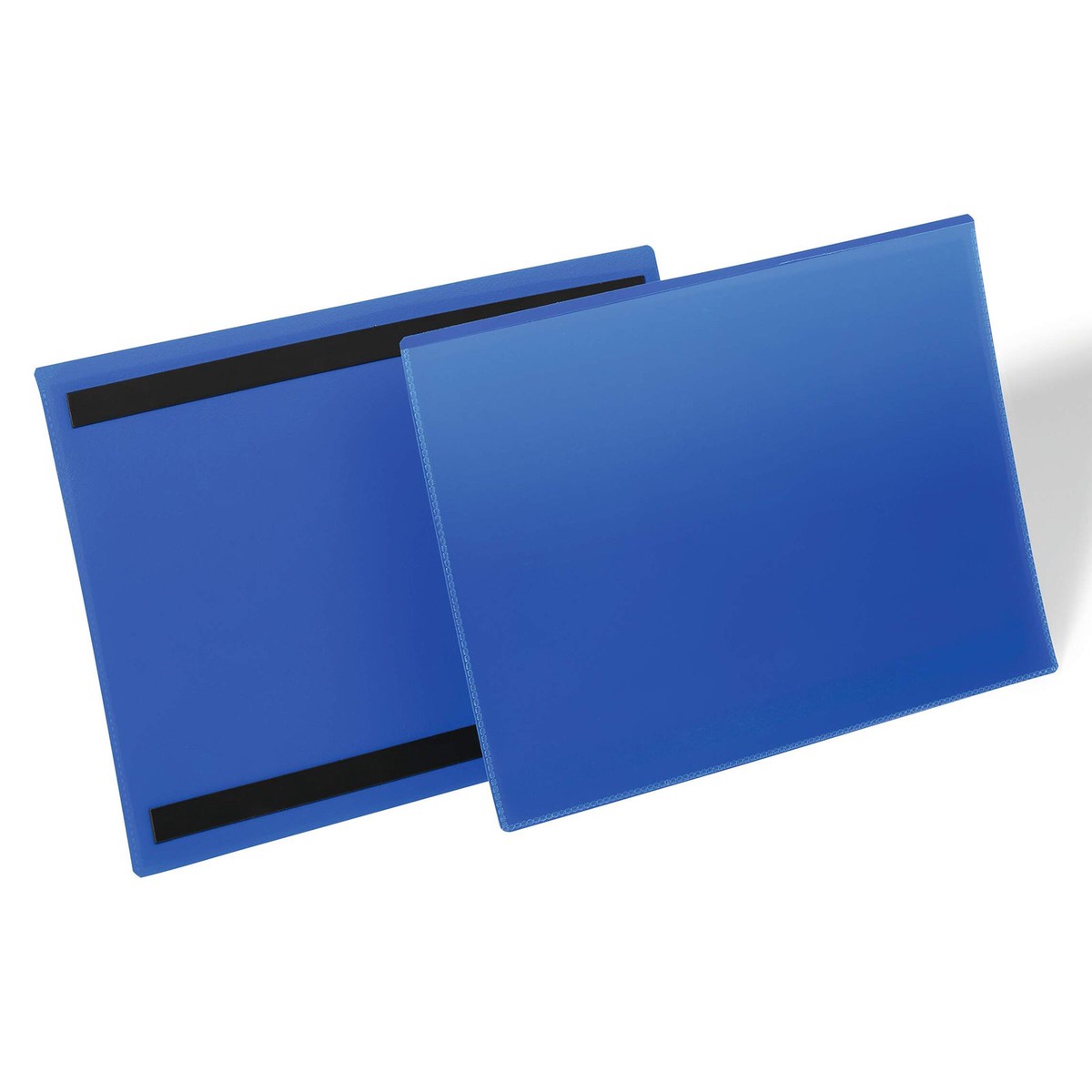 Durable Magnetic Document Pouch A4 Landscape Dark Blue Pack 50