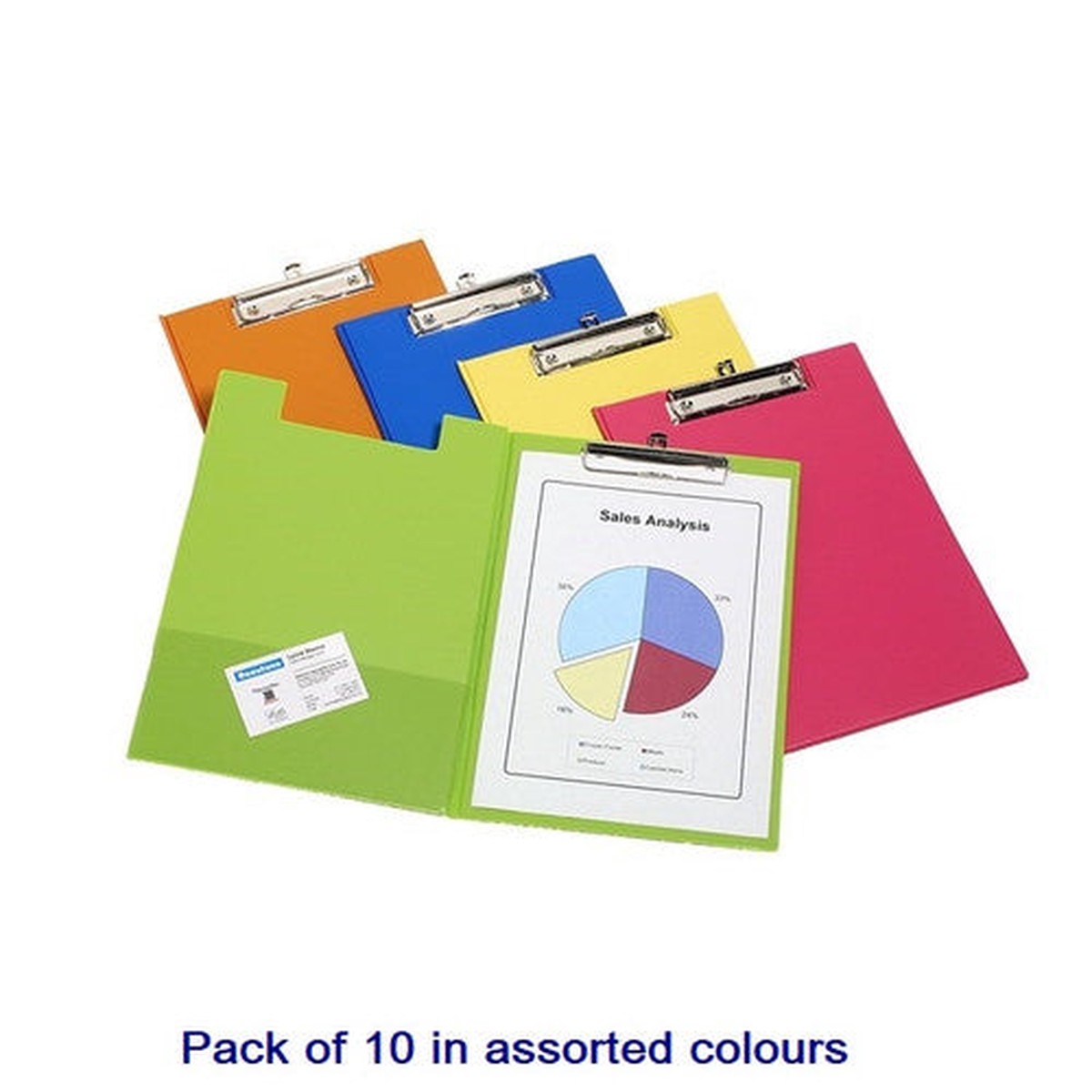 Beautone Tropical Clipfolder A4 PVC Assorted Pack 10