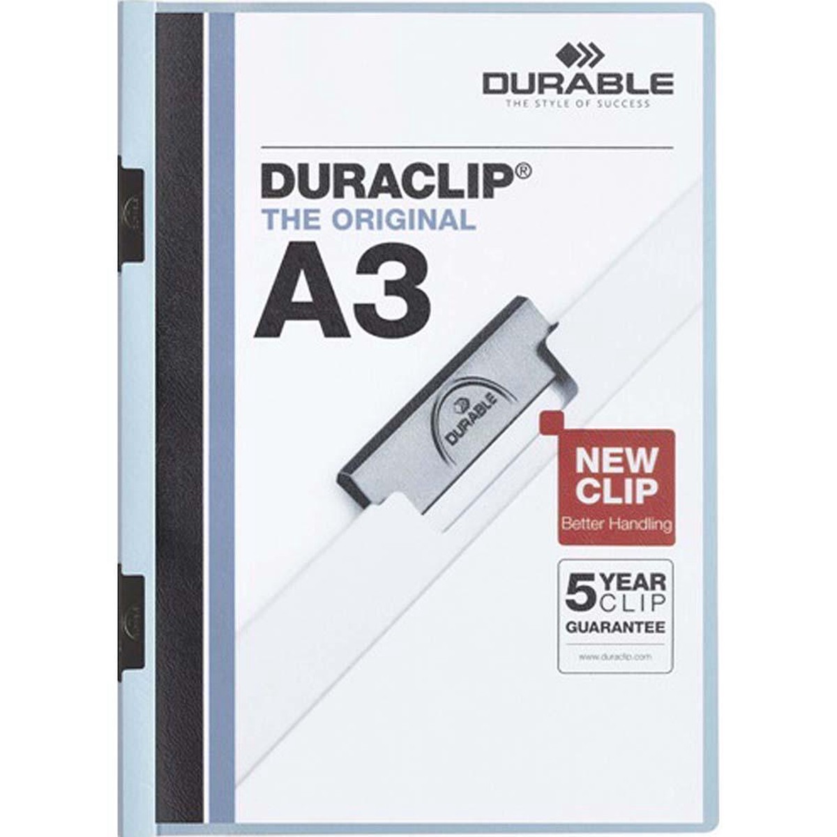 Durable Duraclip Document File 60 Sheet Capacity A3 Blue
