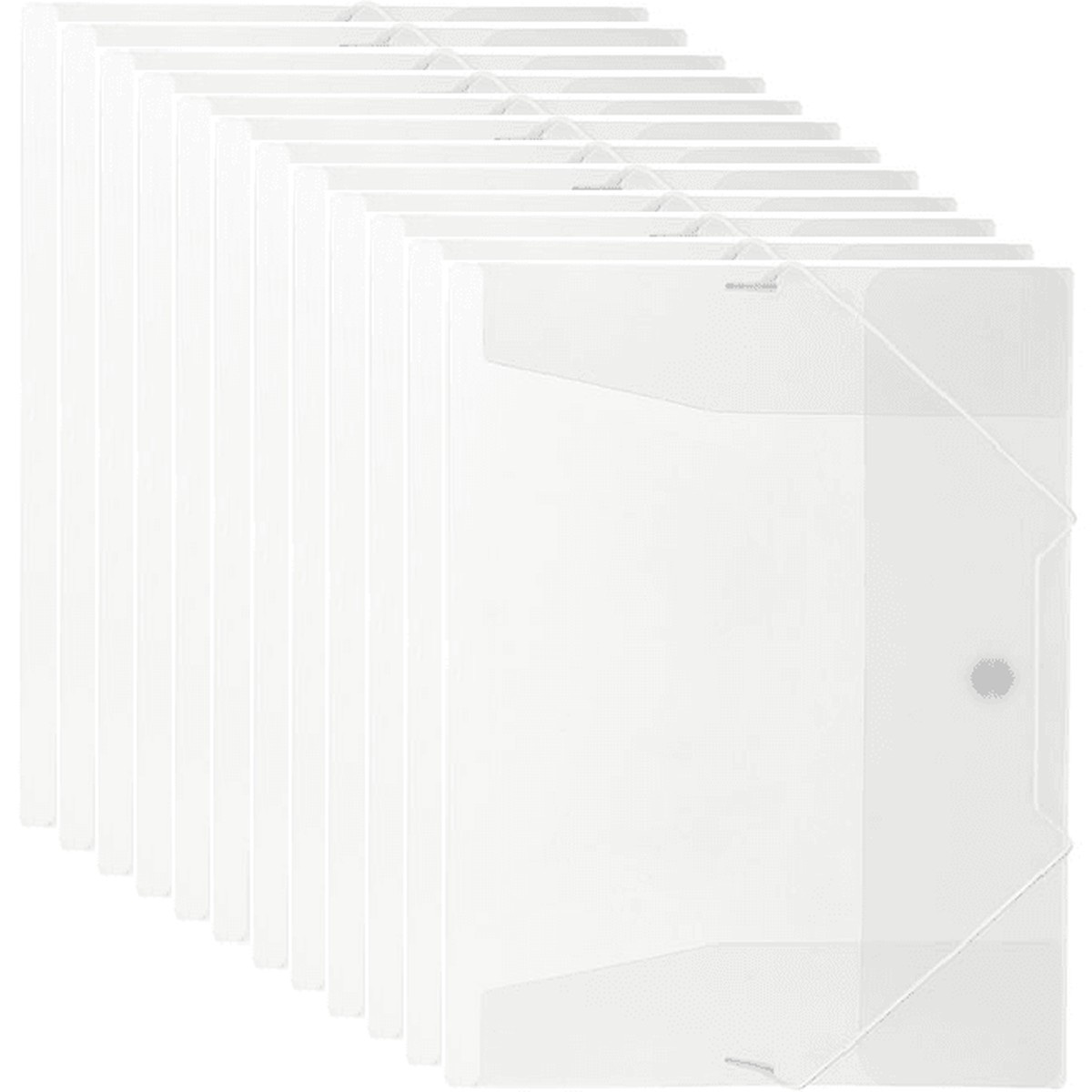 Marbig Document Wallet Clear Translucent Pack 12
