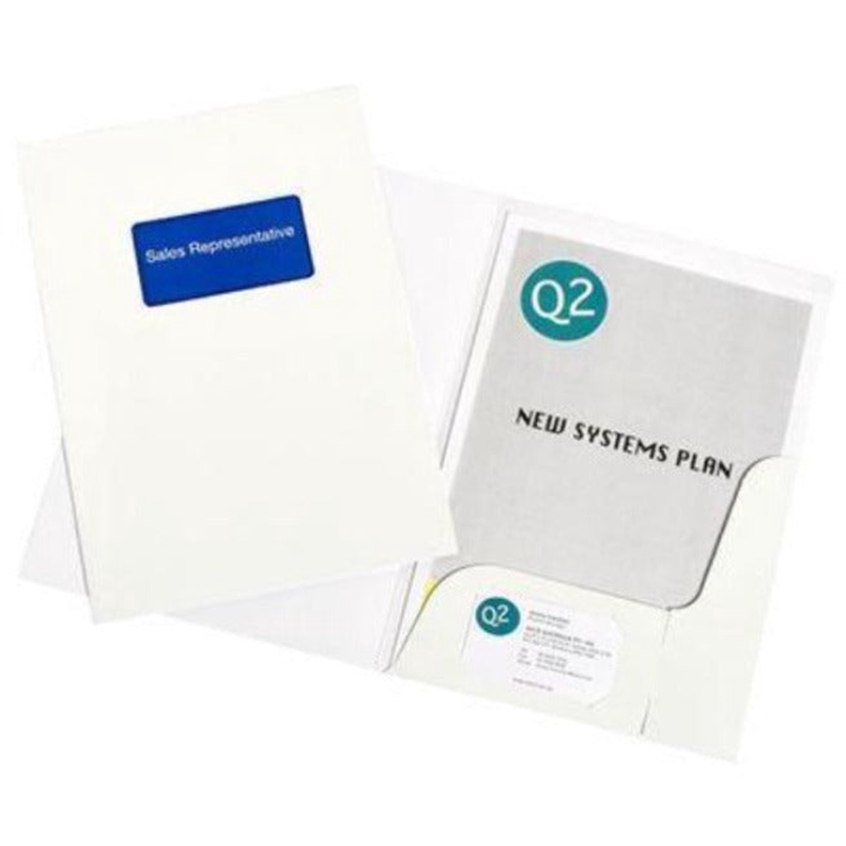 Marbig Presentation Folder A4 Gloss White Pack 200