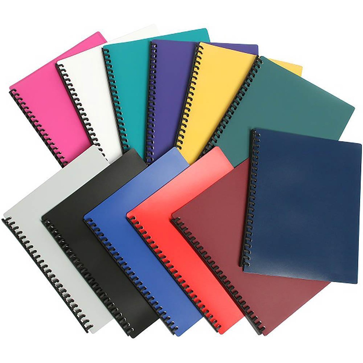 Marbig Display Book Refillable 20 Pocket A4 Assorted Pack 12