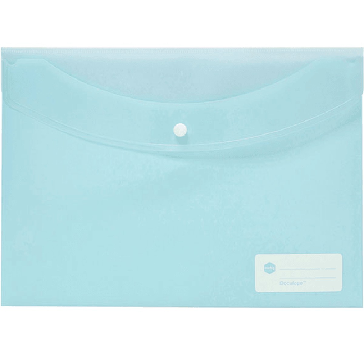 Marbig Doculope Folder Wallet Button Closure A4 Pastel Blue Pack 10
