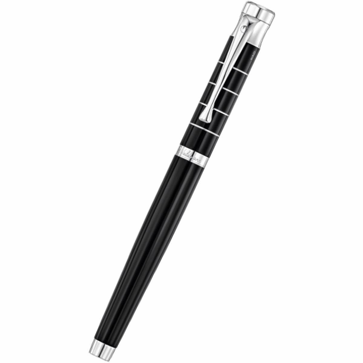 Waldmann Tango Fountain Pen – Black – Ring Pattern