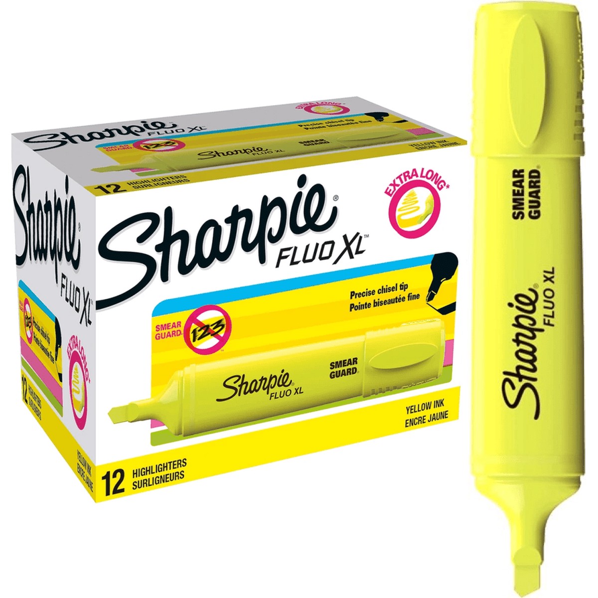 Sharpie Fluo XL Highlighters Chisel Tip Box 12