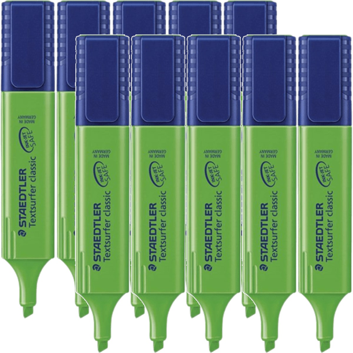 Staedtler Textsurfer Classic Highlighter Chisel Tip Green Box 10 Bulk