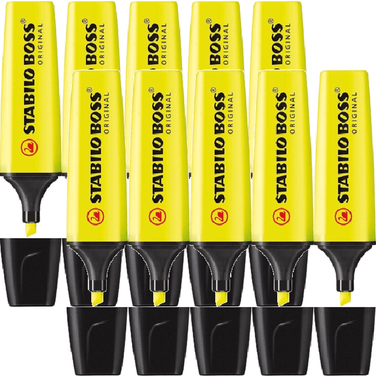 Stabilo Boss Highlighter Yellow Chisel Tip Box 10