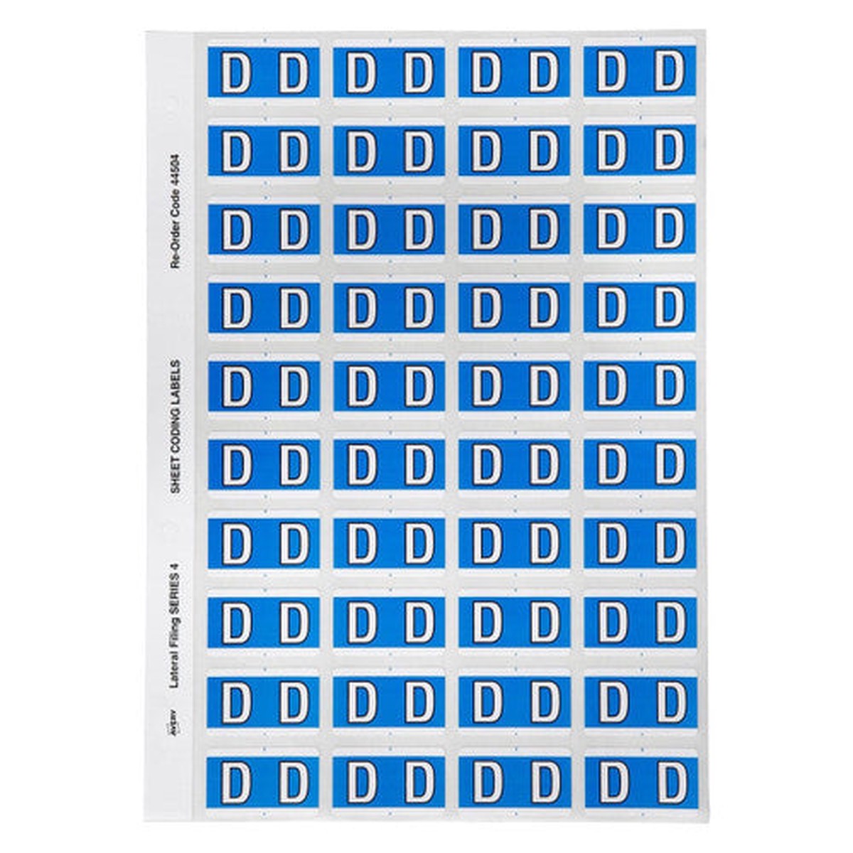 Avery Alphabetical D Side Tab Colour Coding Label 25 x 42mm Blue 240 Pack