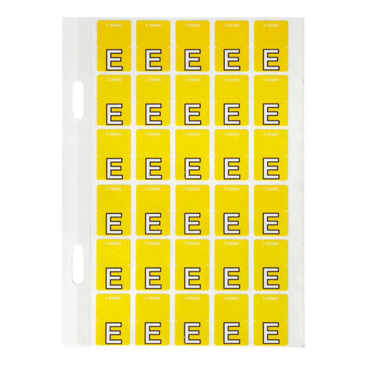 Avery Alphabetical E Top Tab Colour Coding Label 20 x 30mm Yellow 150 Pack