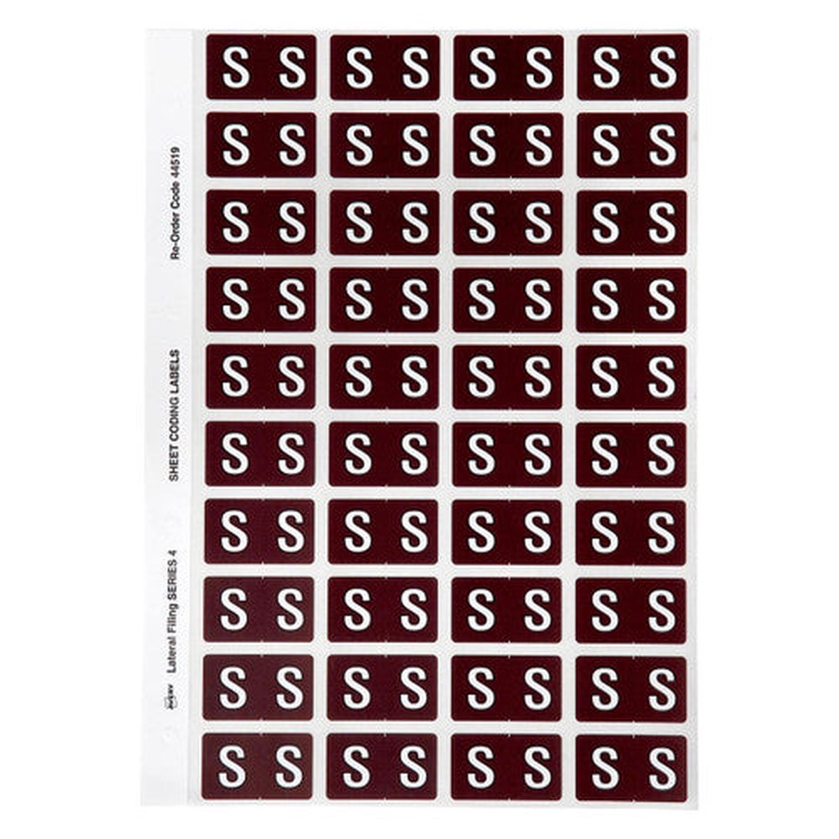 Avery Alphabetical S Side Tab Colour Coding Label 25 x 42mm Brown 240 Pack