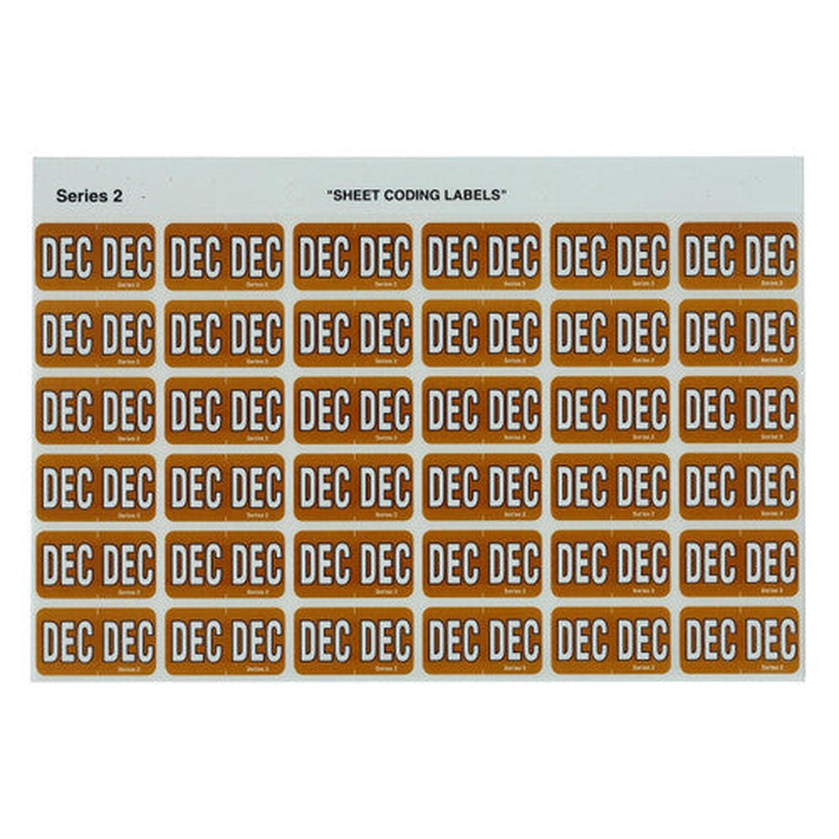 Avery Month DEC Side Tab Coding Label 23 x 38mm Orange 180 Pack