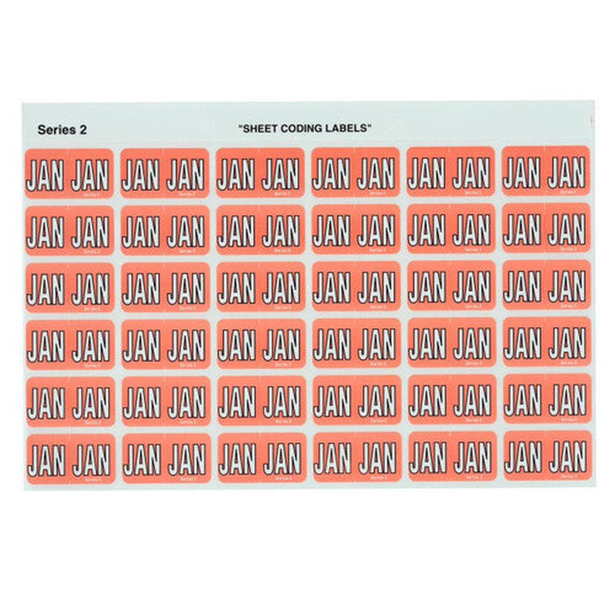 Avery Month JAN Side Tab Coding Label 23 x 38mm Pink 180 Pack