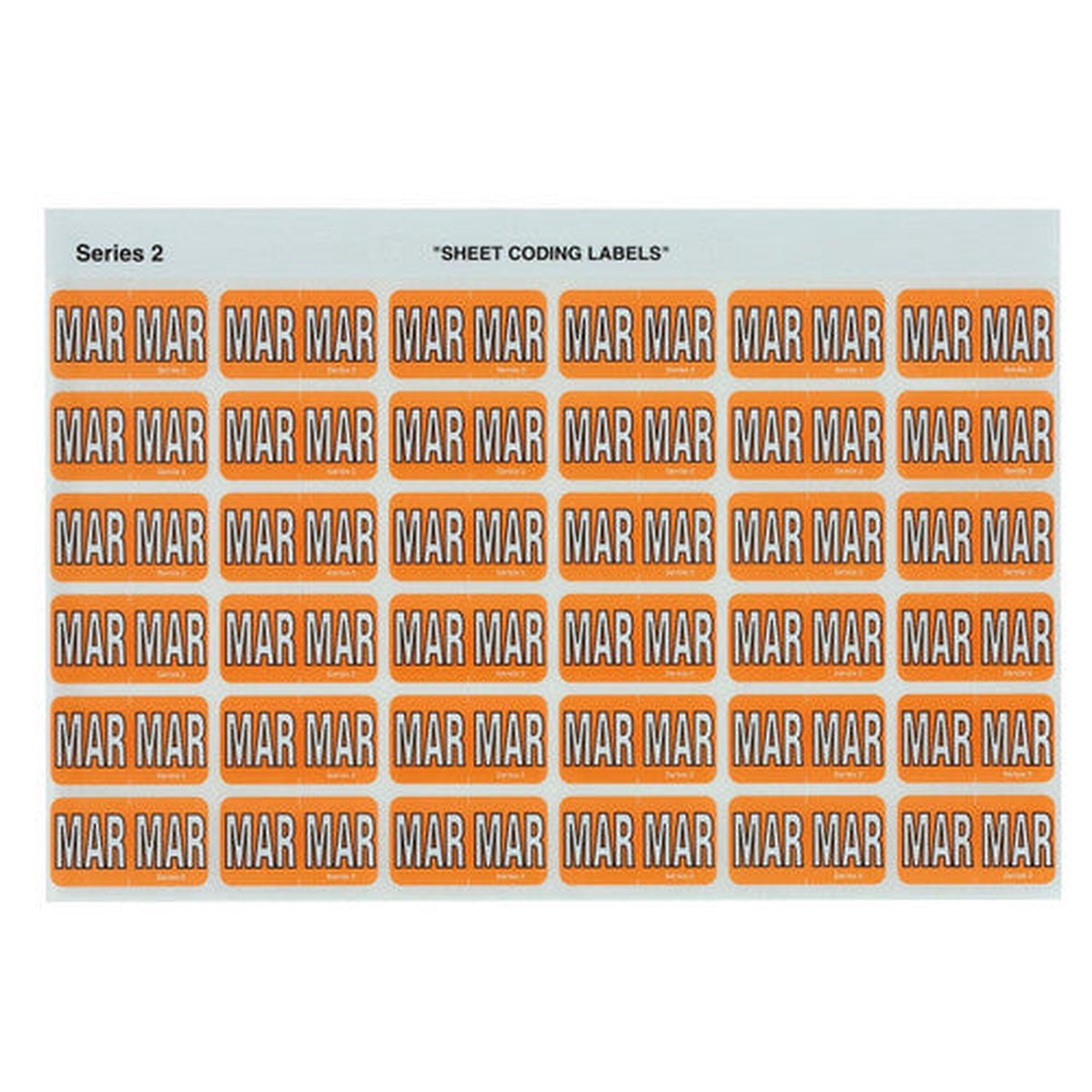 Avery Month MAR Side Tab Coding Label 23 x 38mm Orange 180 Pack