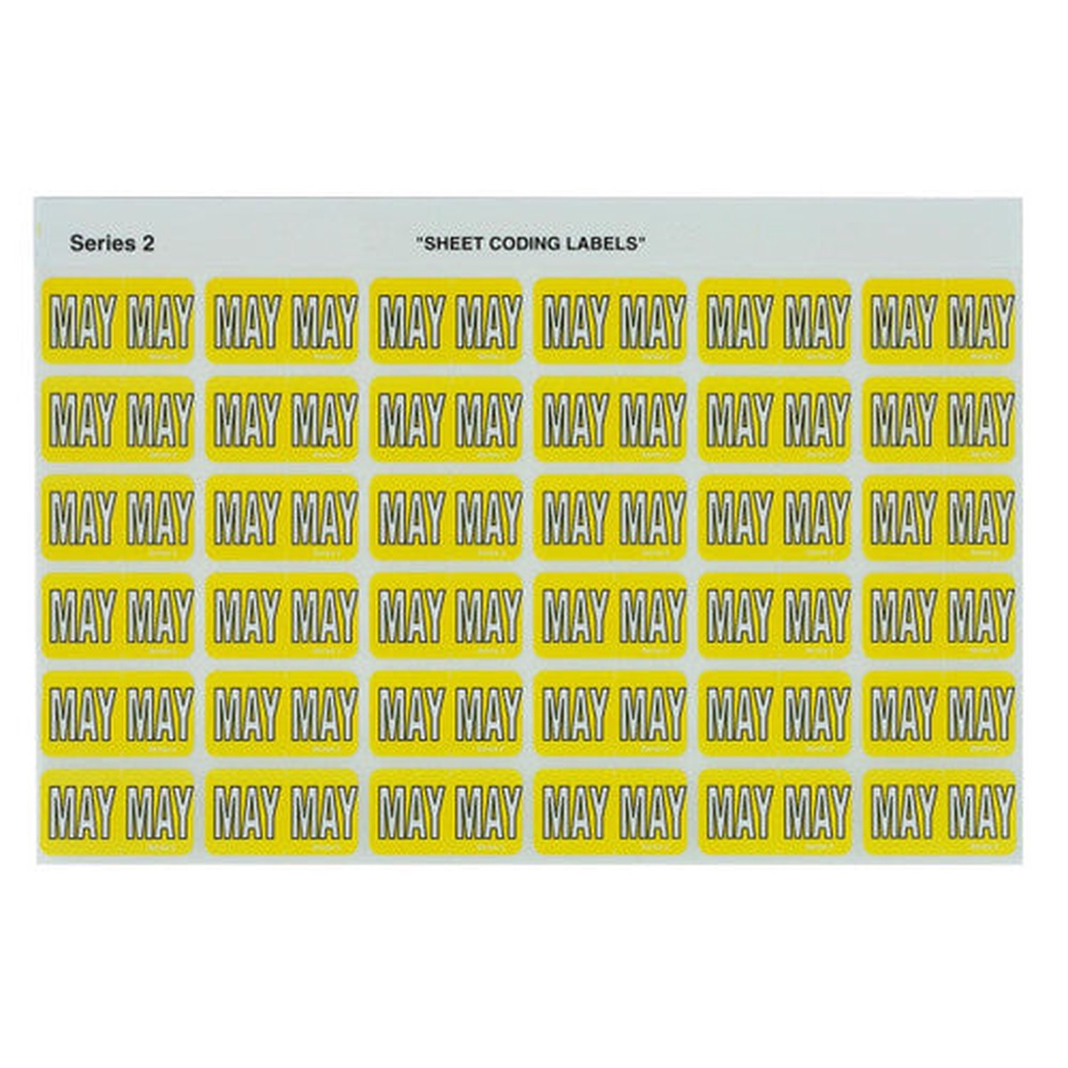 Avery Month MAY Side Tab Coding Label 23 x 38mm Yellow 180 Pack