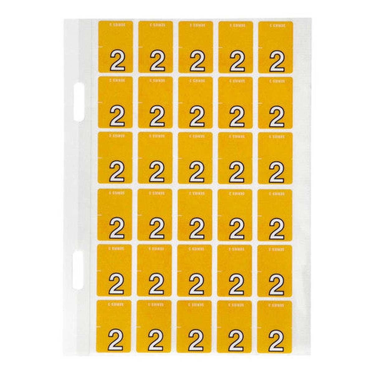Avery Numeric 2 Top Tab Colour Coding Label 20 x 30mm Orange 150 Pack
