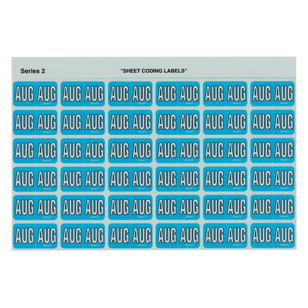 Avery Month AUG Side Tab Coding Label 23 x 38mm Light Blue 180 Pack