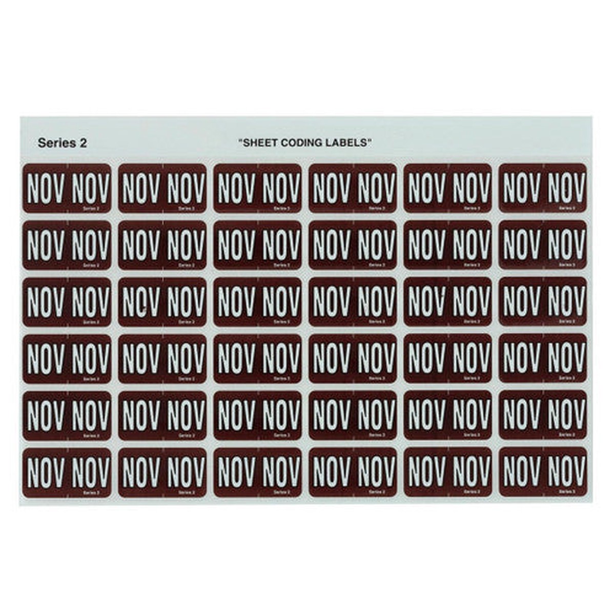Avery Month NOV Side Tab Coding Label 23 x 38mm Brown 180 Pack