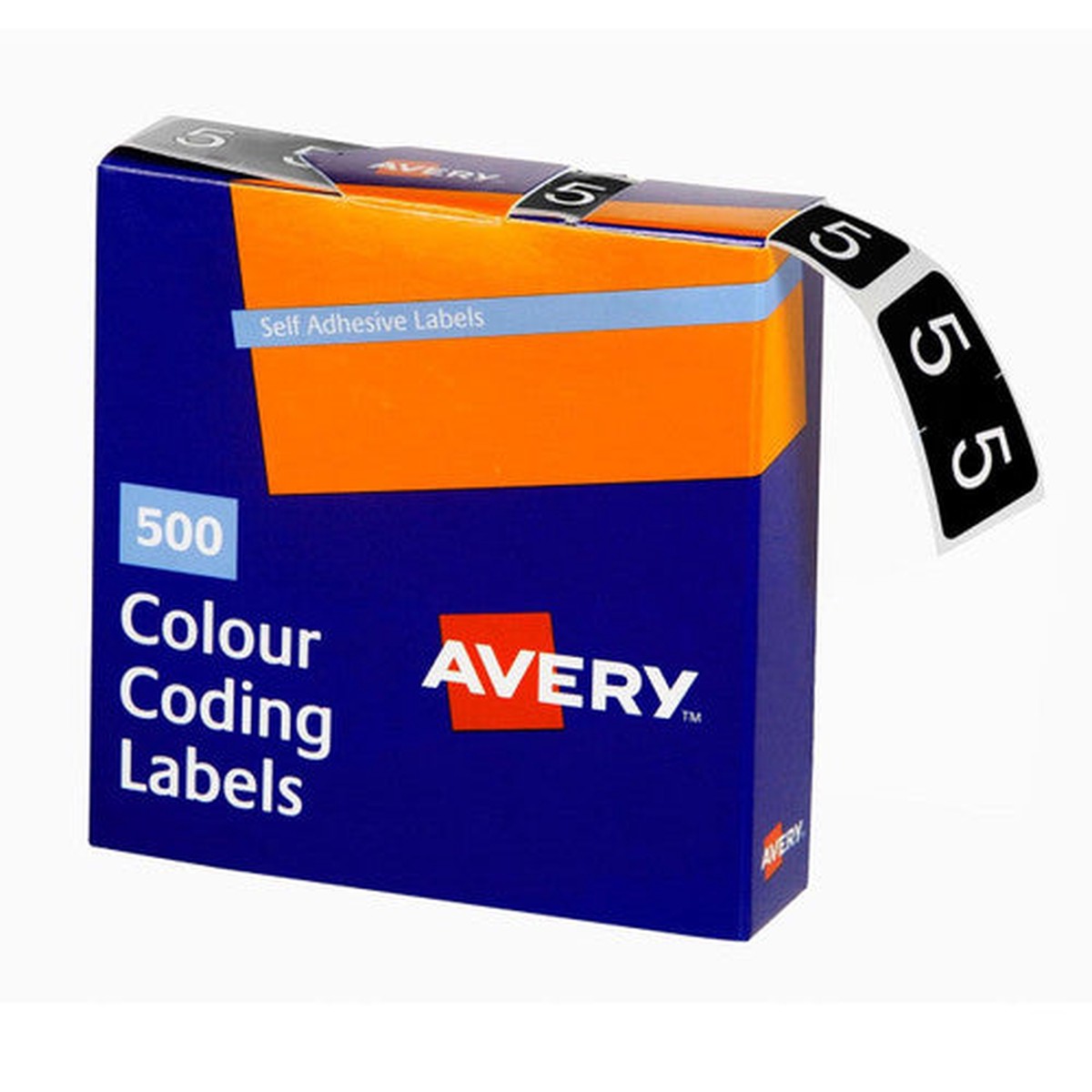 Avery Numeric 5 Side Tab Colour Coding Label 25 x 38mm Dark Green 500 Roll