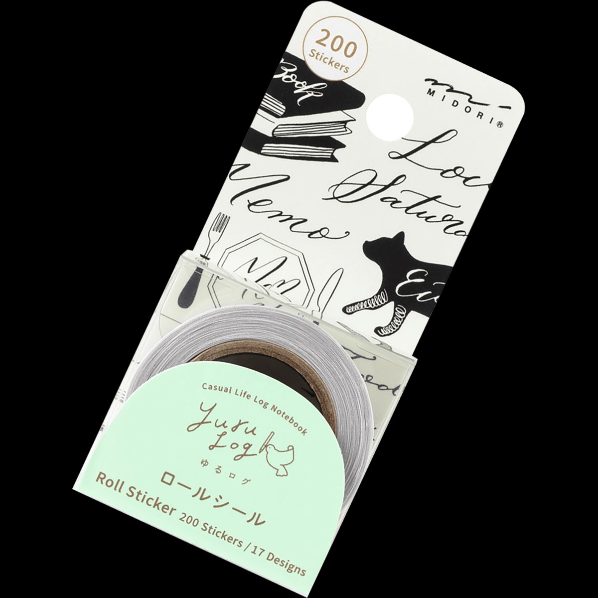 Midori Roll Sticker – Yuru Log Calligraphy